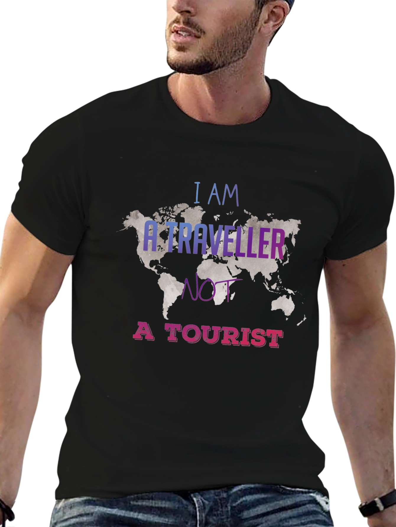 Traveler Graphic Tee - Black Unisex T-Shirt