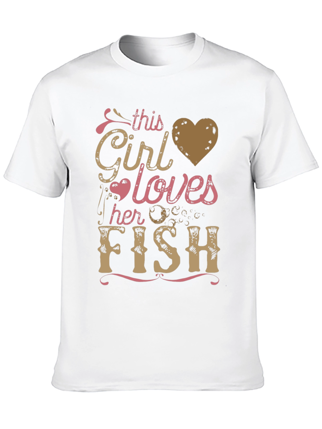 This Girl Loves Her Fish Graphic T-Shirt