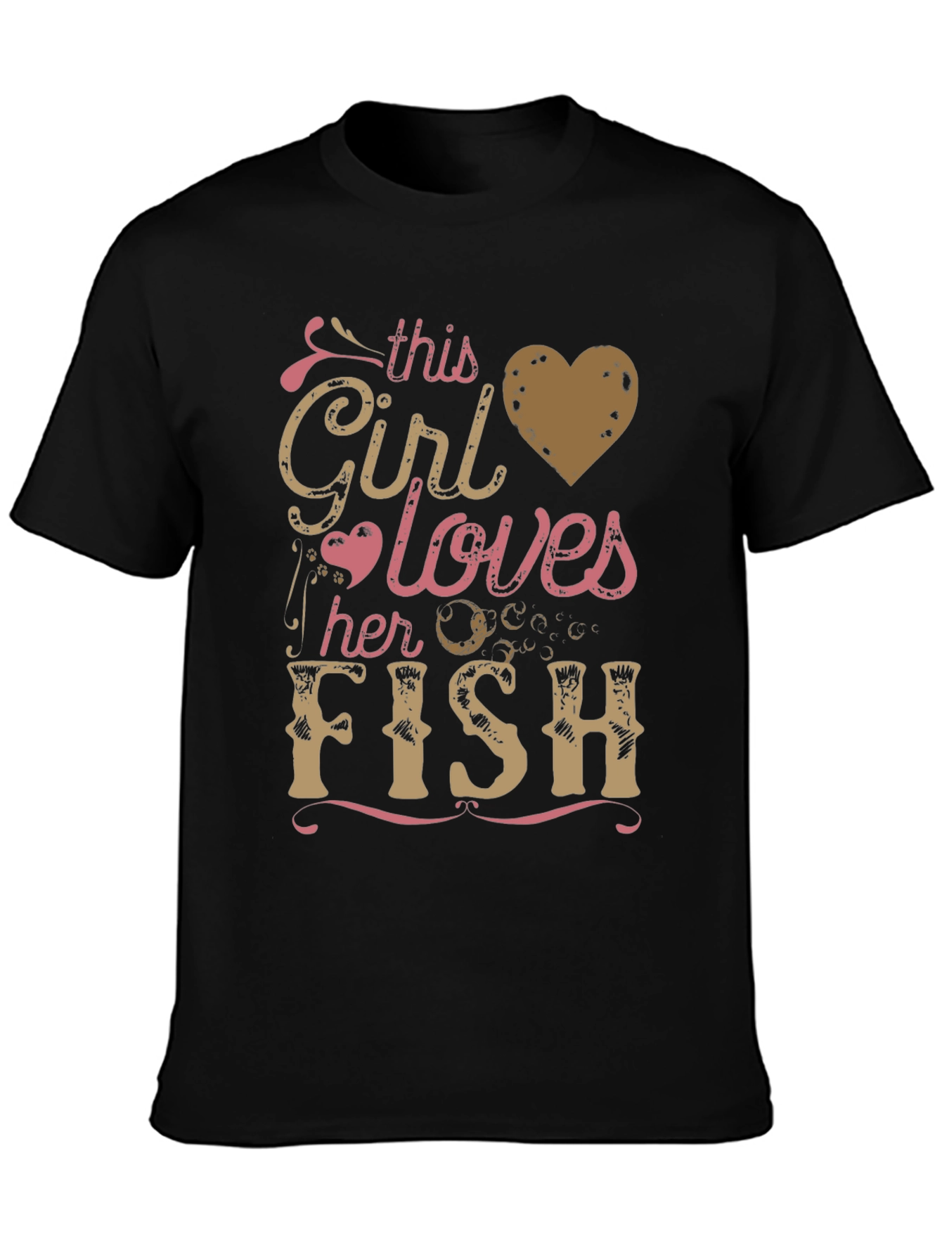 This Girl Loves Her Fish Graphic T-Shirt