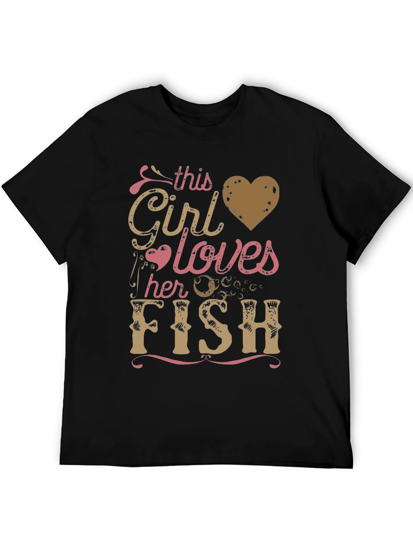 This Girl Loves Her Fish Graphic T-Shirt
