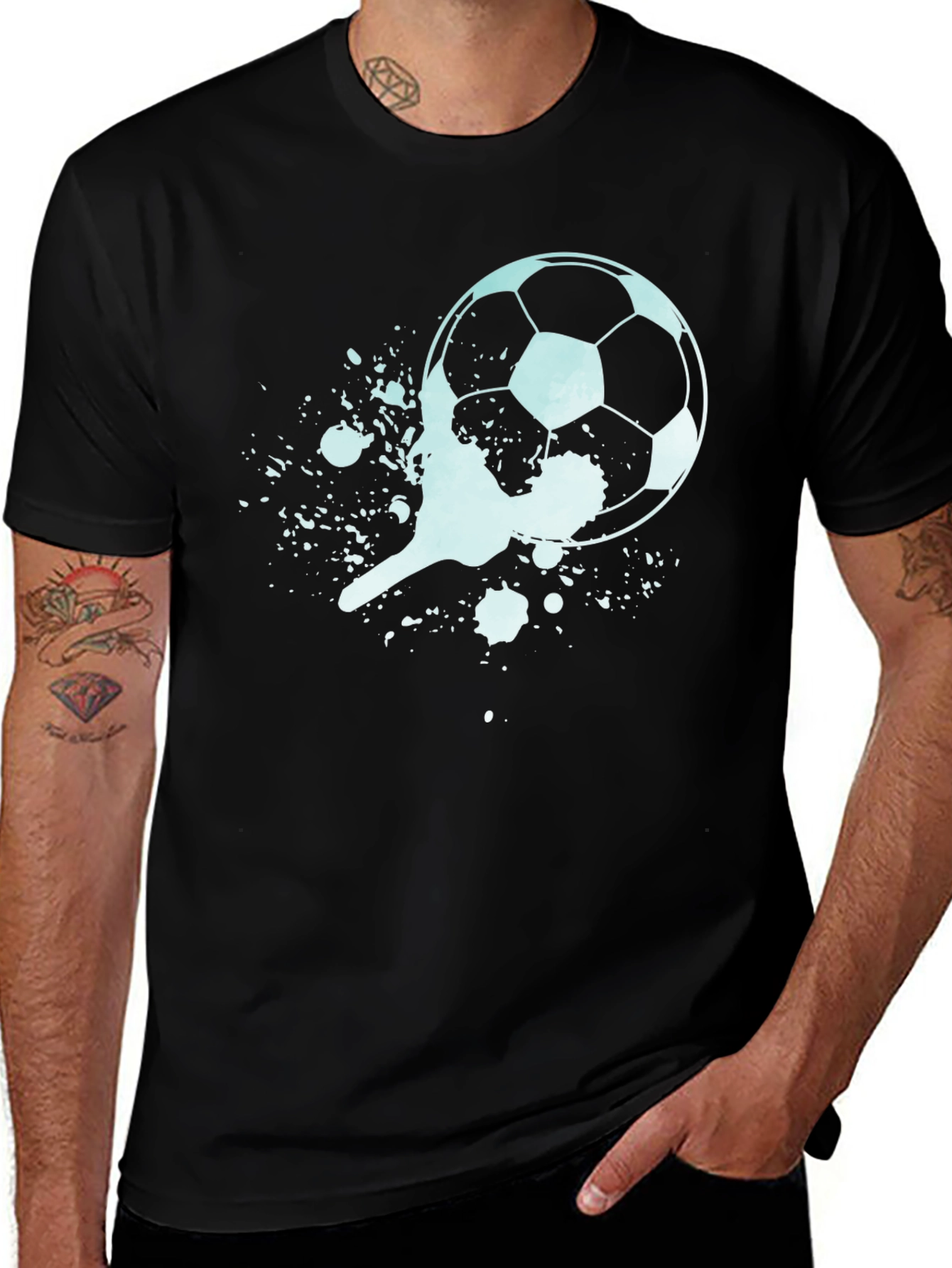 Soccer Ball Splatter T-Shirt - Stylish Sportswear