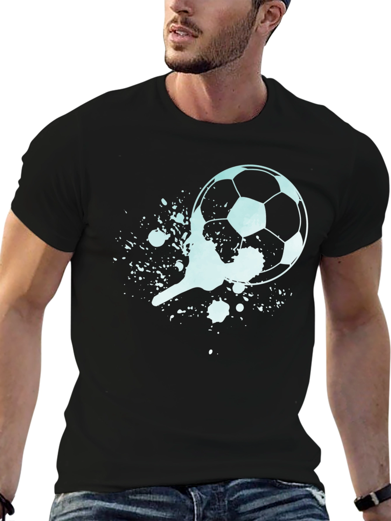 Soccer Ball Splatter T-Shirt - Stylish Sportswear