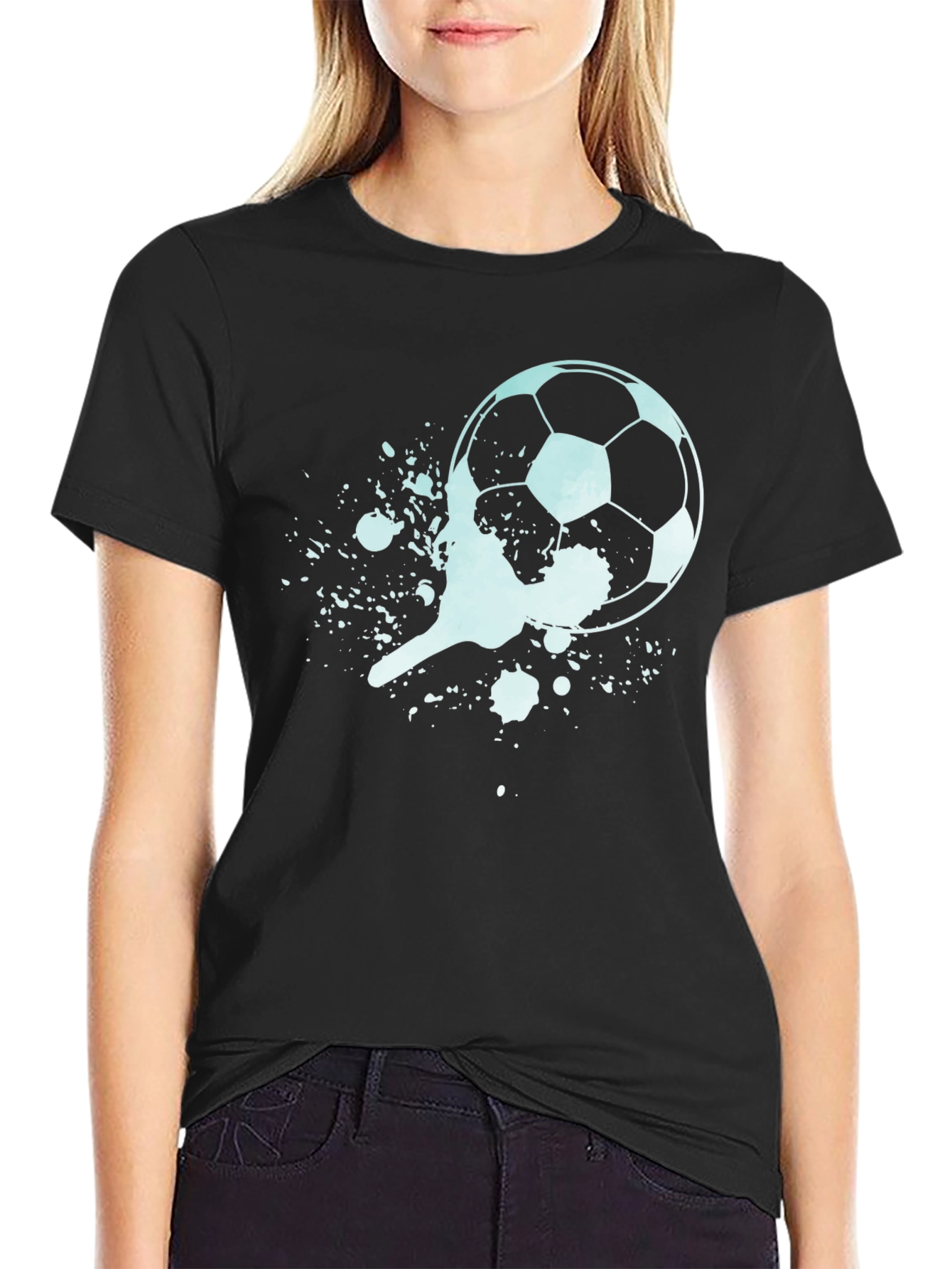Soccer Ball Splatter T-Shirt - Stylish Sportswear