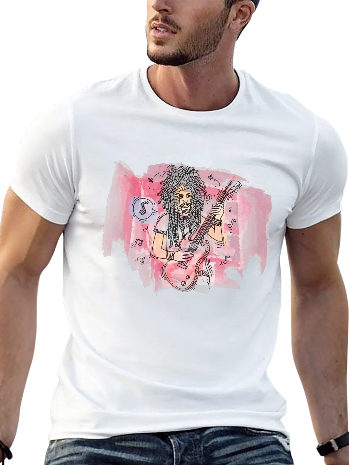 Rasta Guitar Player T-Shirt