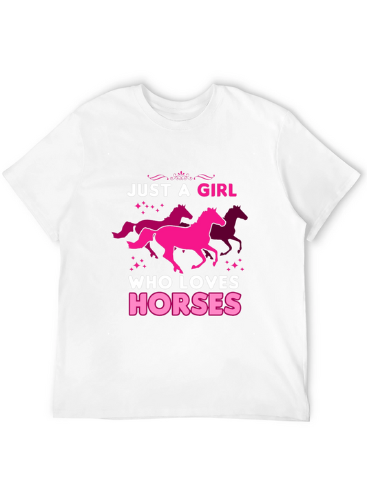 Just A Girl Who Loves Horses Graphic Tee