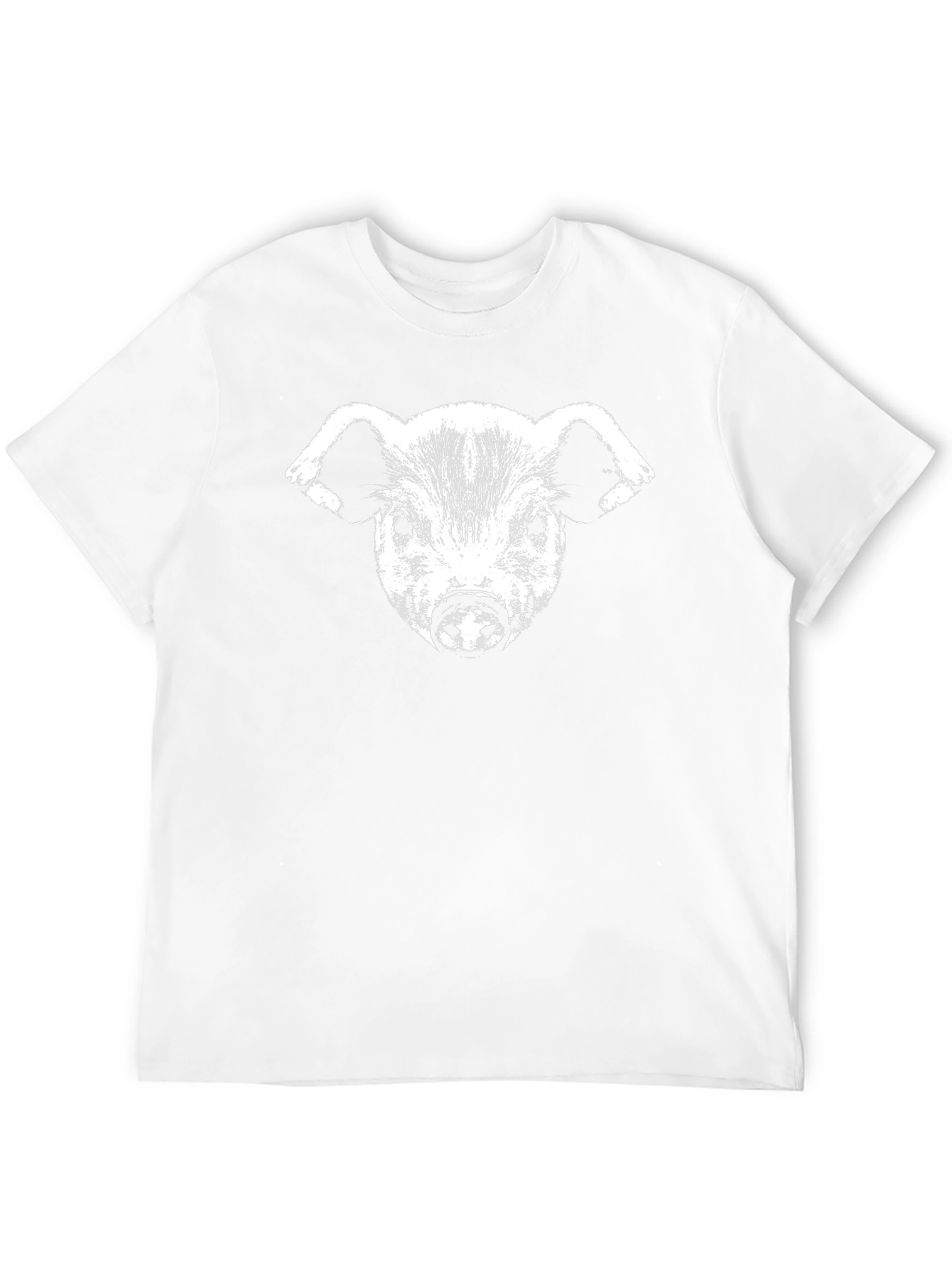 Pig Face Graphic Black Tee Shirt - Mens