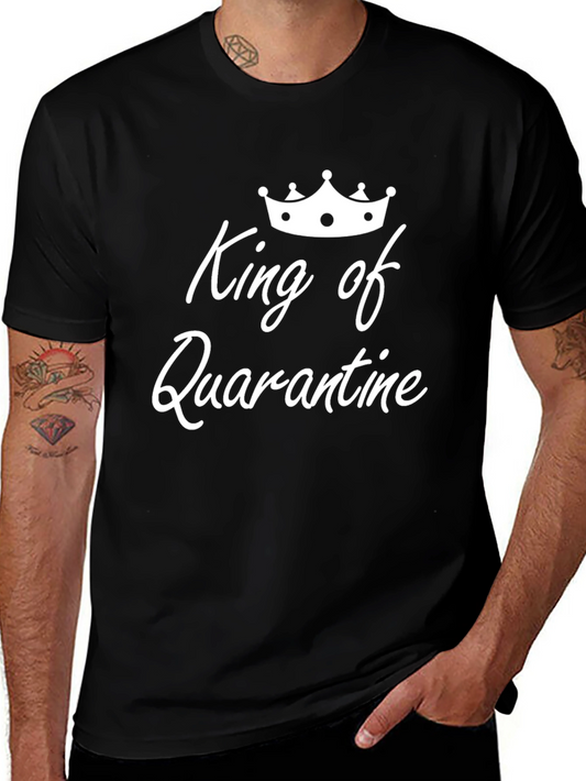 King of Quarantine Black Graphic Tee