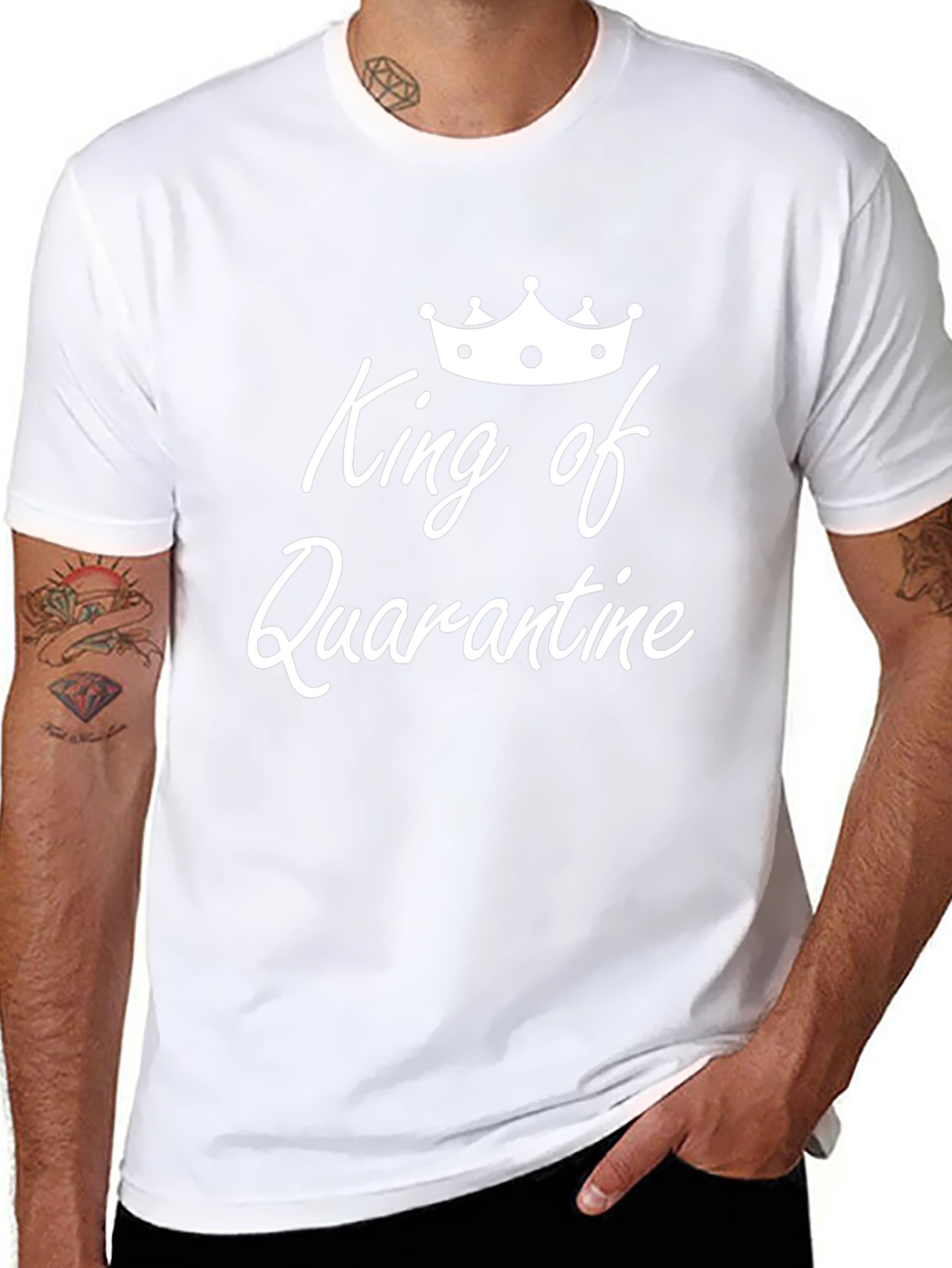 King of Quarantine Black Graphic Tee
