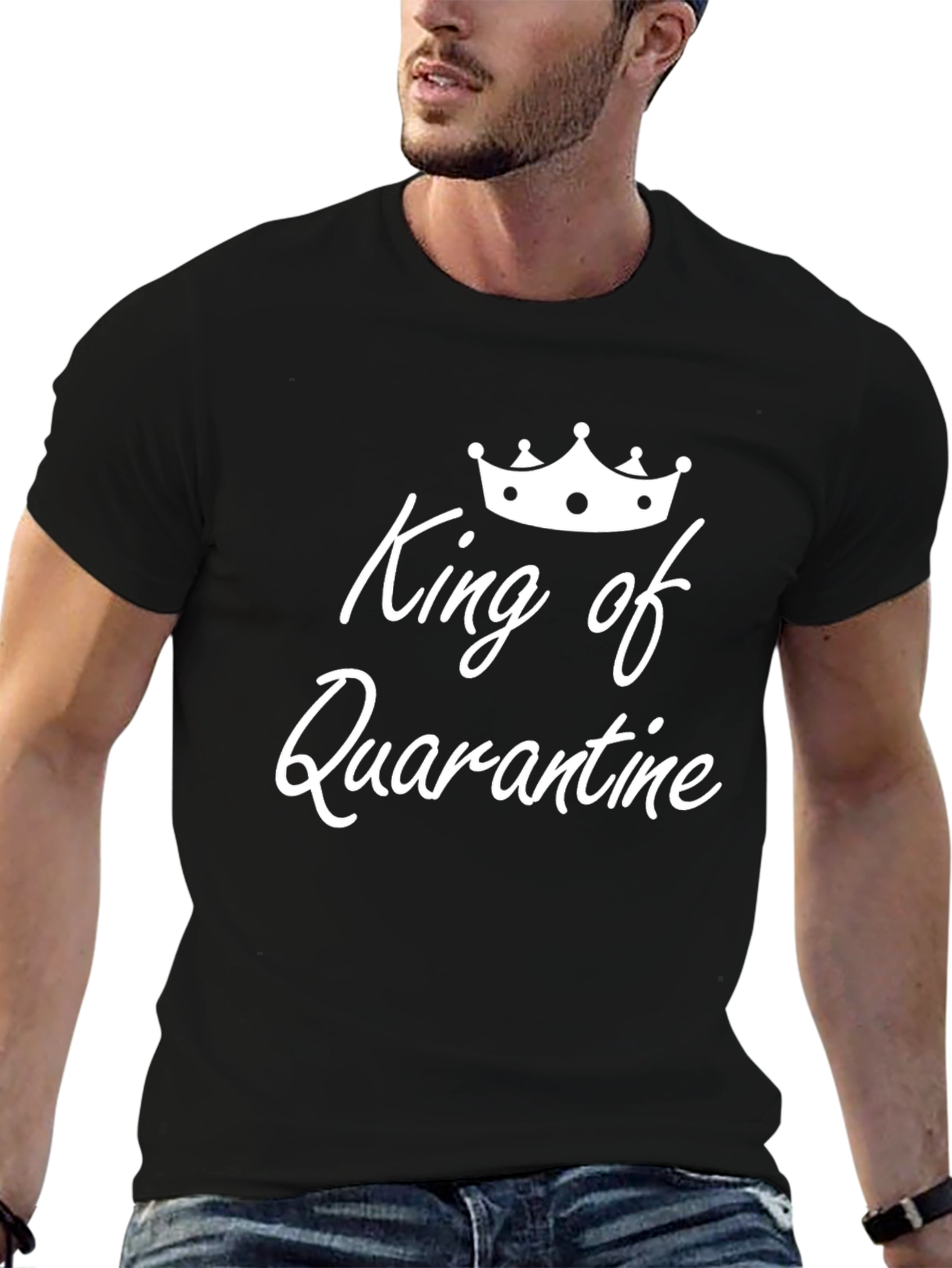 King of Quarantine Black Graphic Tee