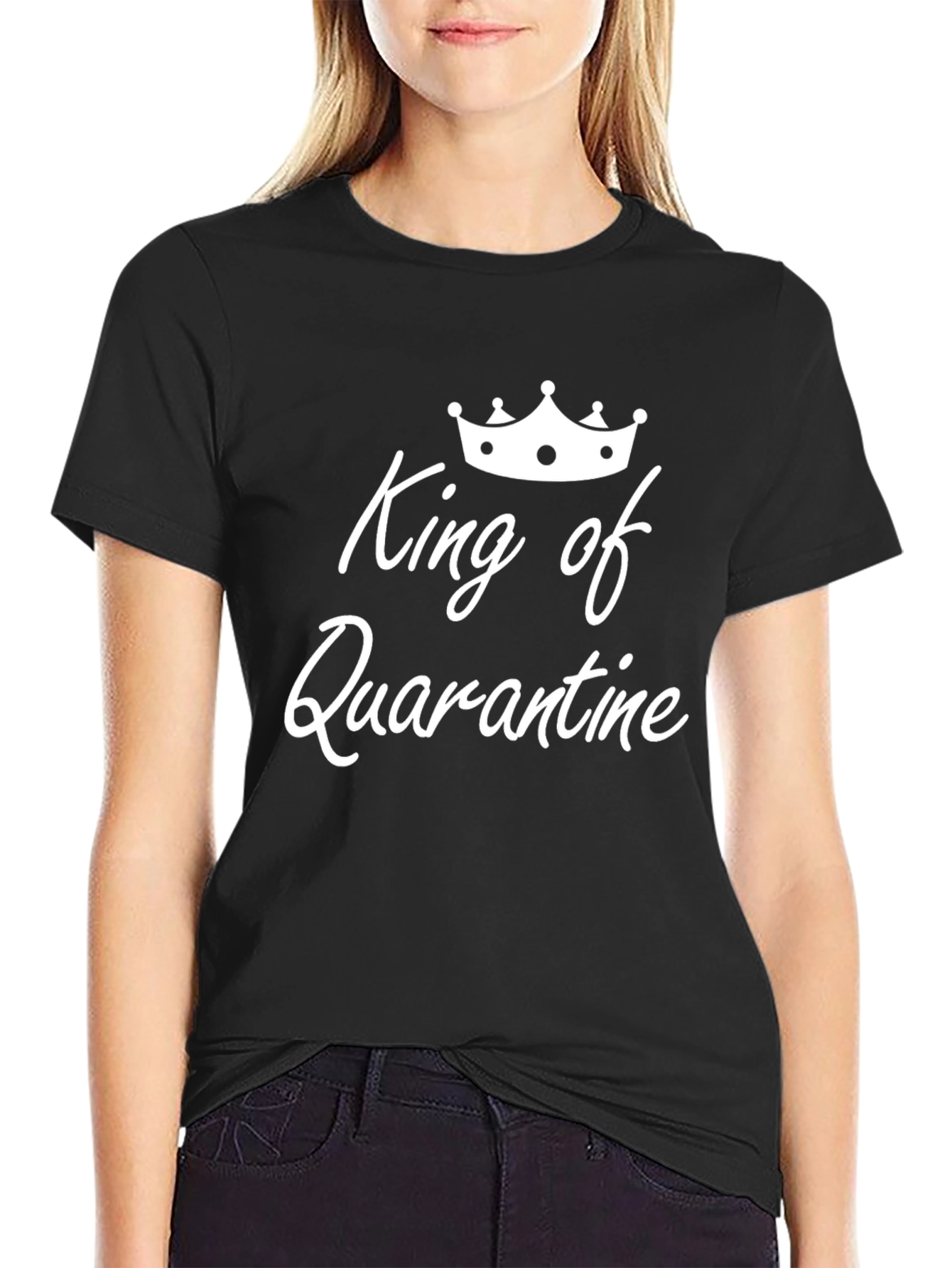 King of Quarantine Black Graphic Tee