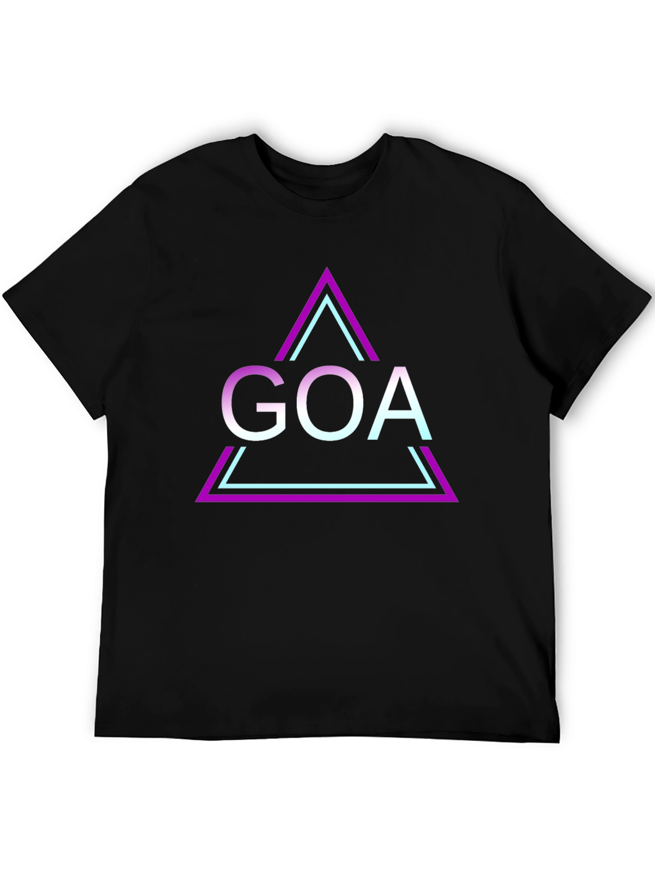Goa Triangle Graphic Black T-Shirt