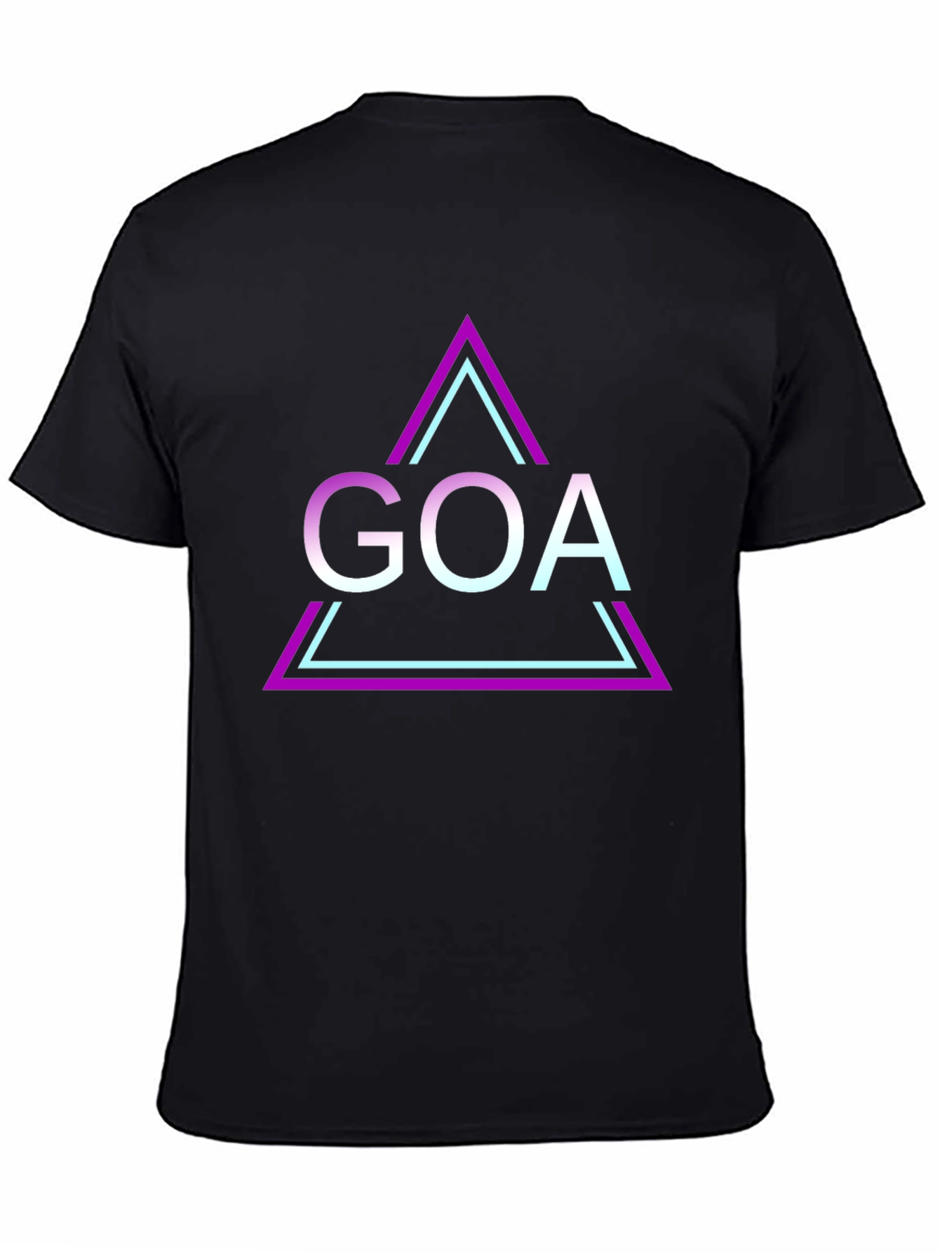 Goa Triangle Graphic Black T-Shirt