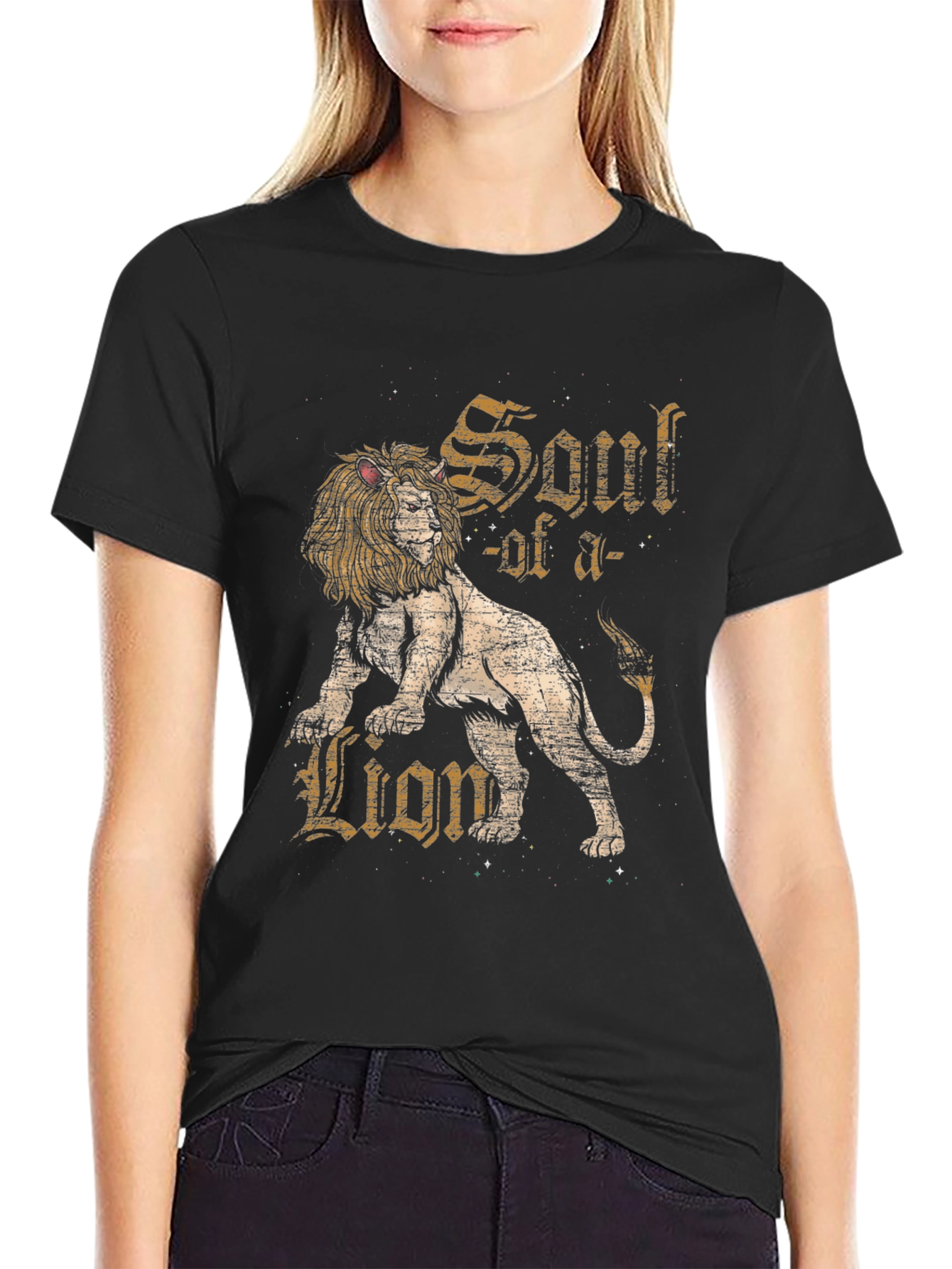 Soul of a Lion Graphic T-Shirt - Black