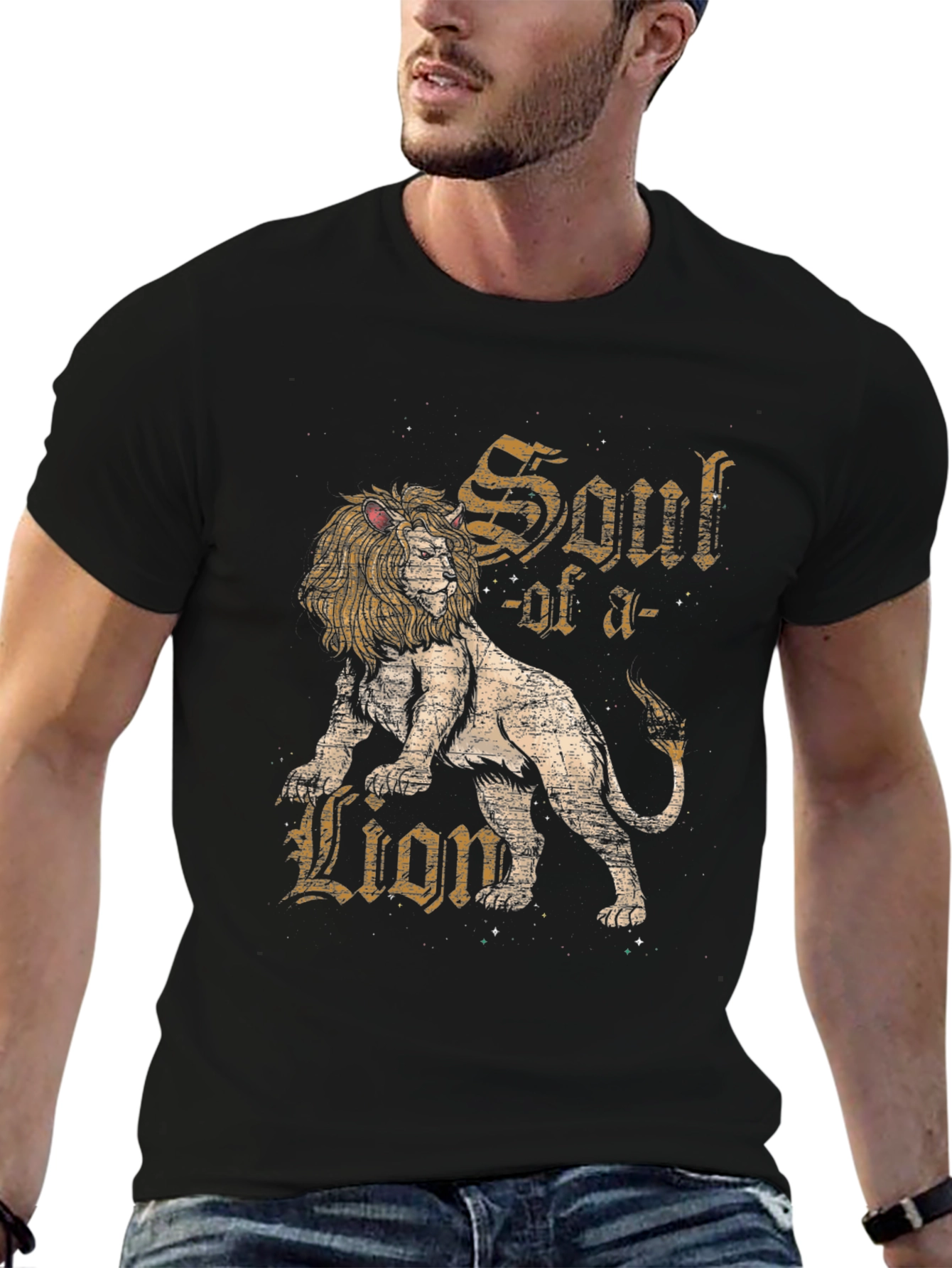 Soul of a Lion Graphic T-Shirt - Black