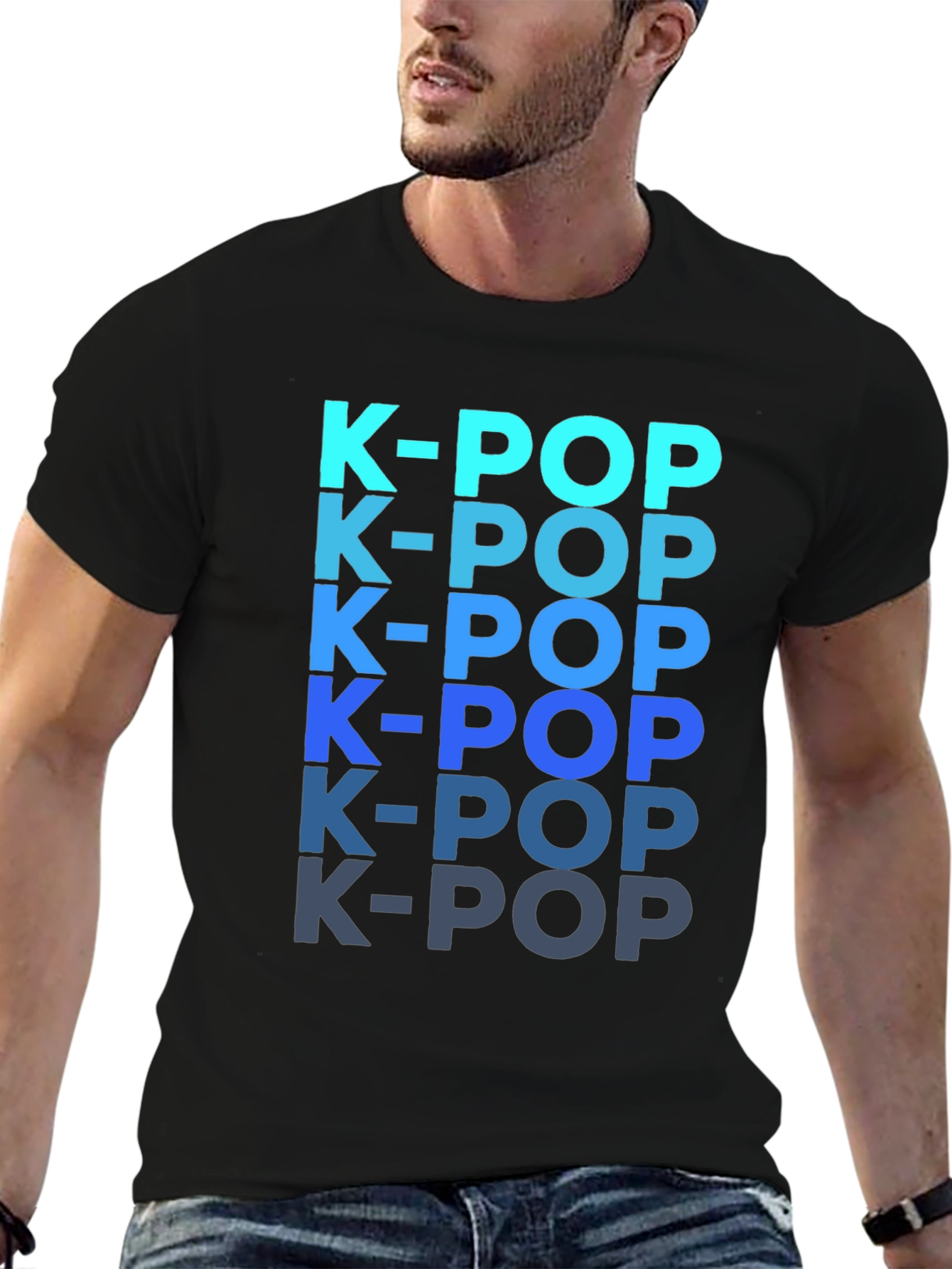 K-Pop T-Shirt: Gradient Text Design