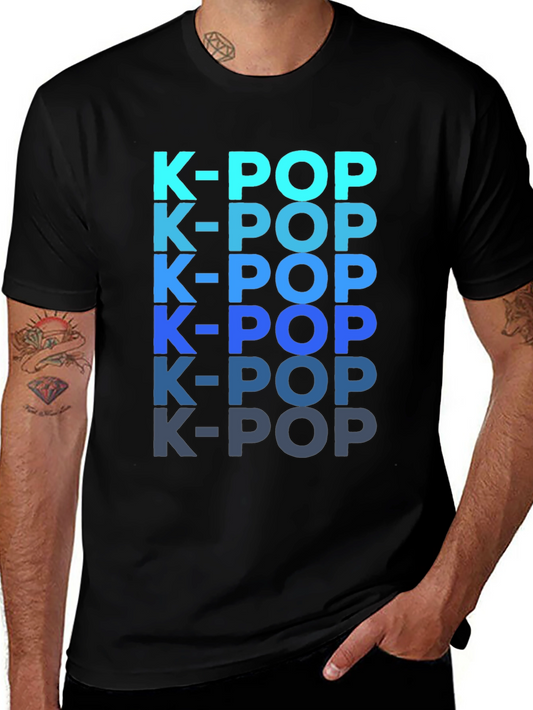 K-Pop T-Shirt: Gradient Text Design