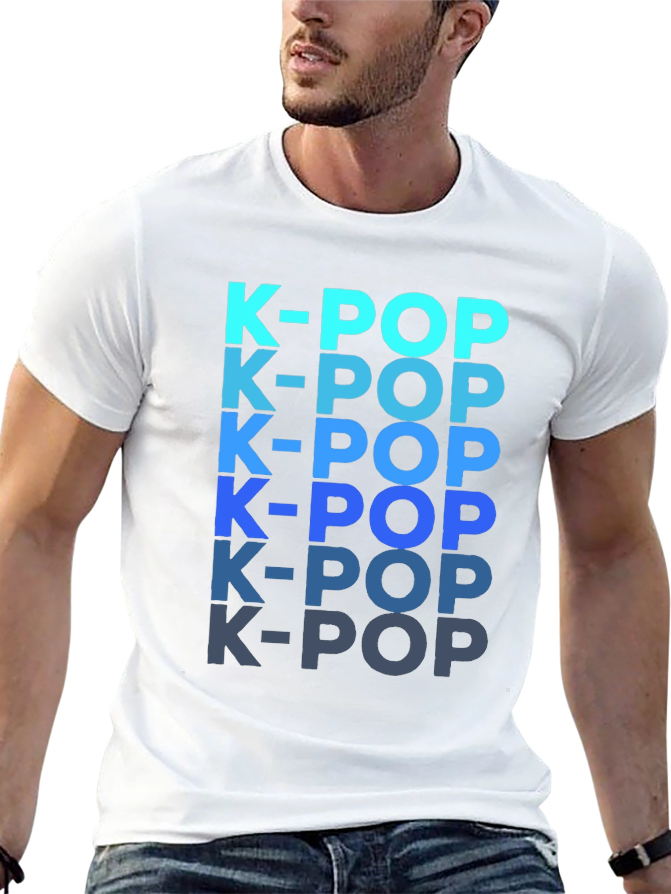 K-Pop T-Shirt: Gradient Text Design
