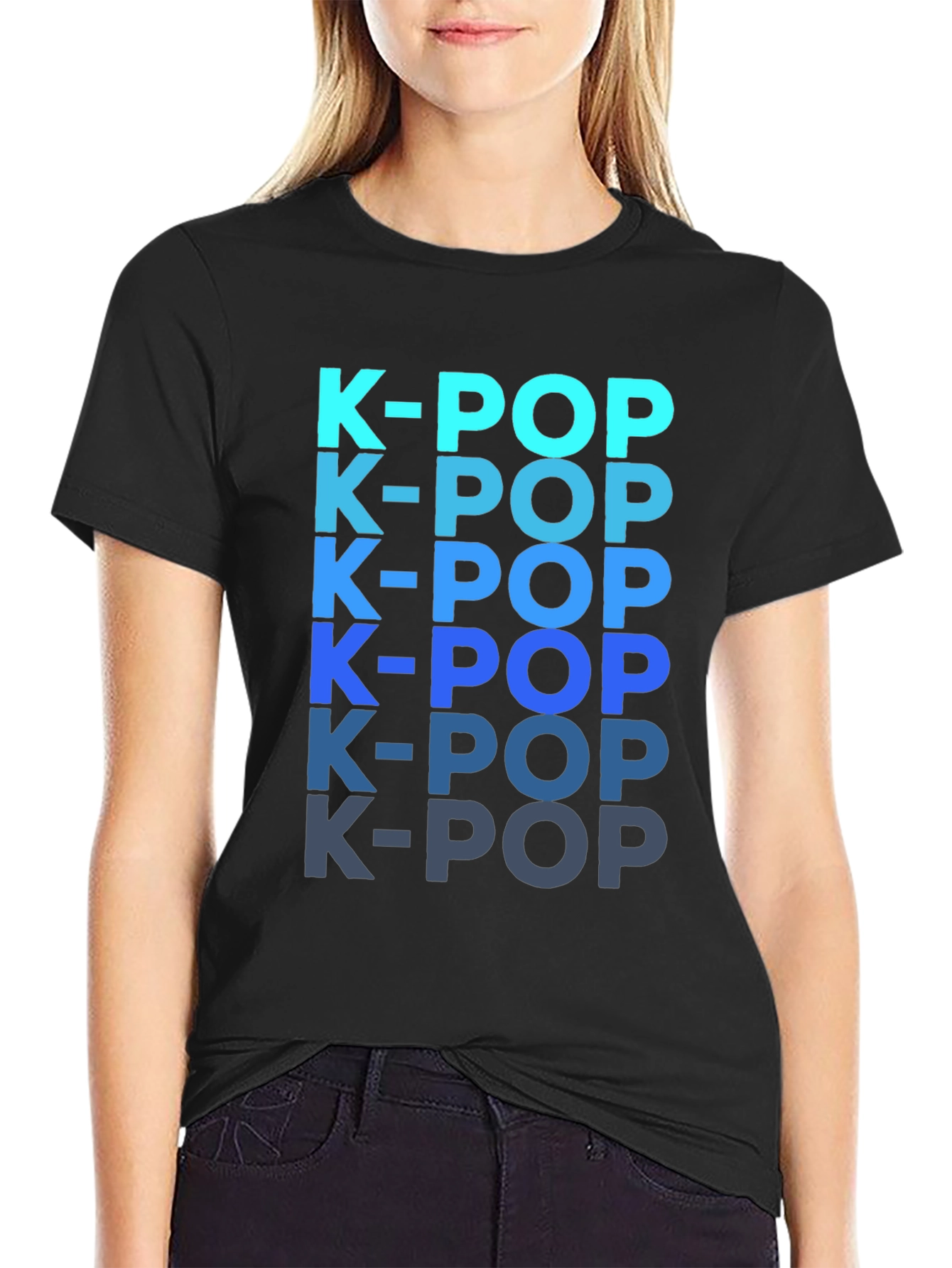 K-Pop T-Shirt: Gradient Text Design