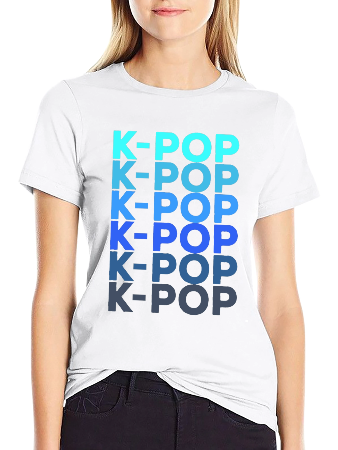 K-Pop T-Shirt: Gradient Text Design