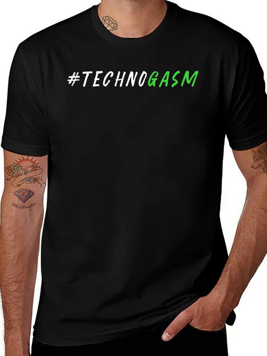 Technogasm Black T-Shirt - Modern Design