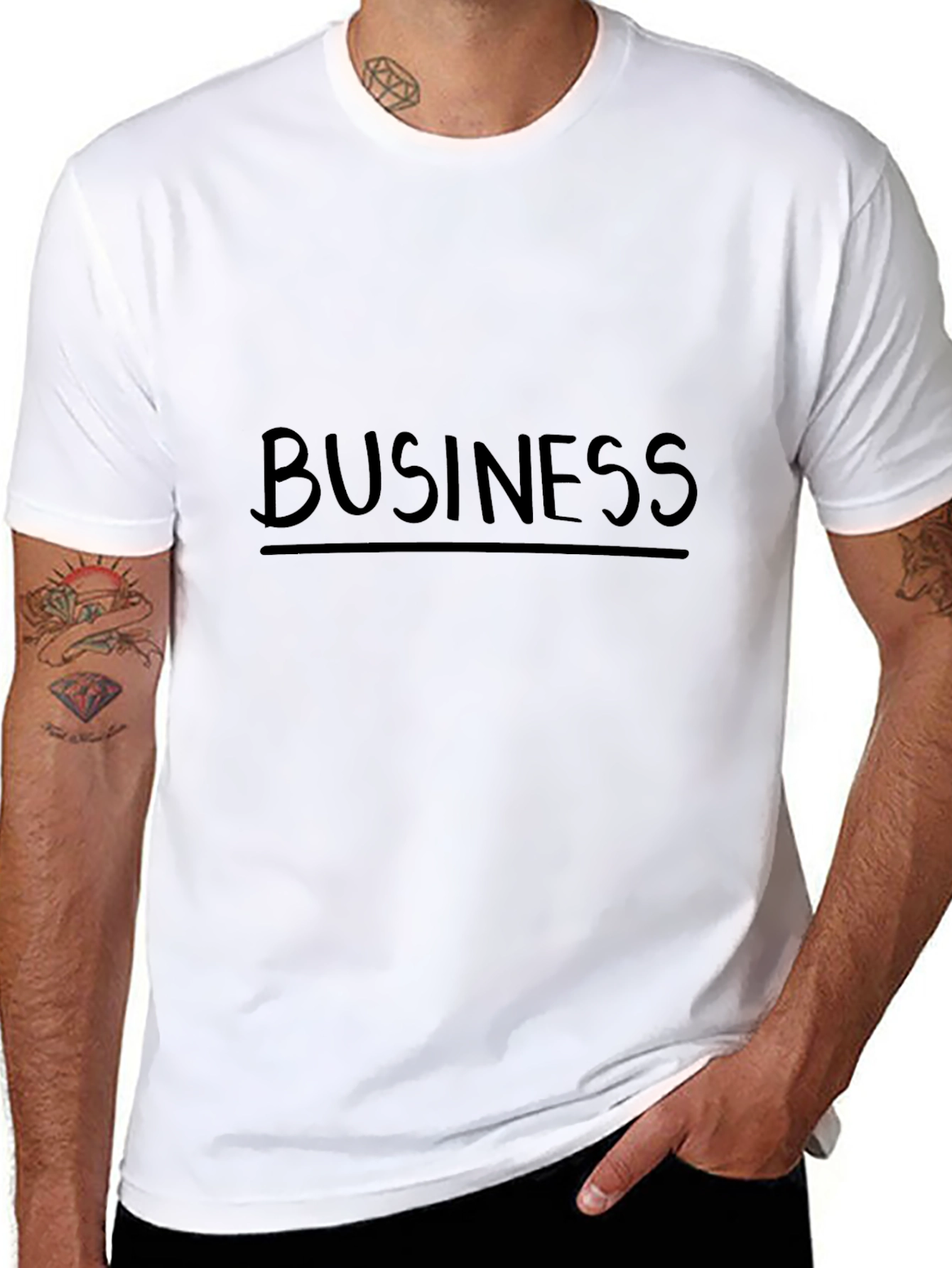 Business Casual Black Graphic Tee