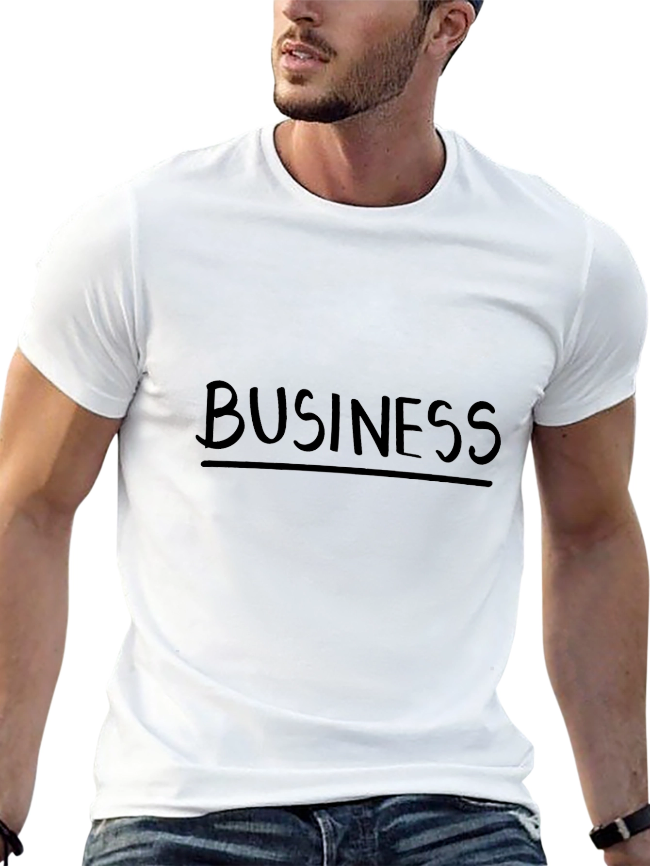 Business Casual Black Graphic Tee