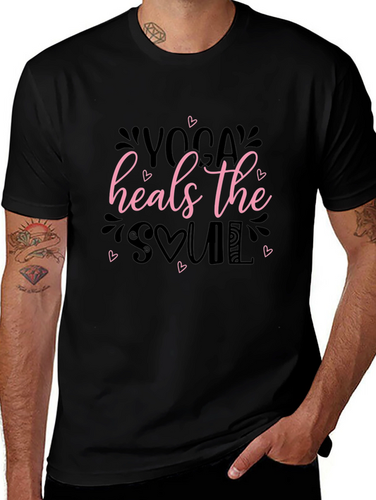 Yoga Heals the Soul Black T-Shirt