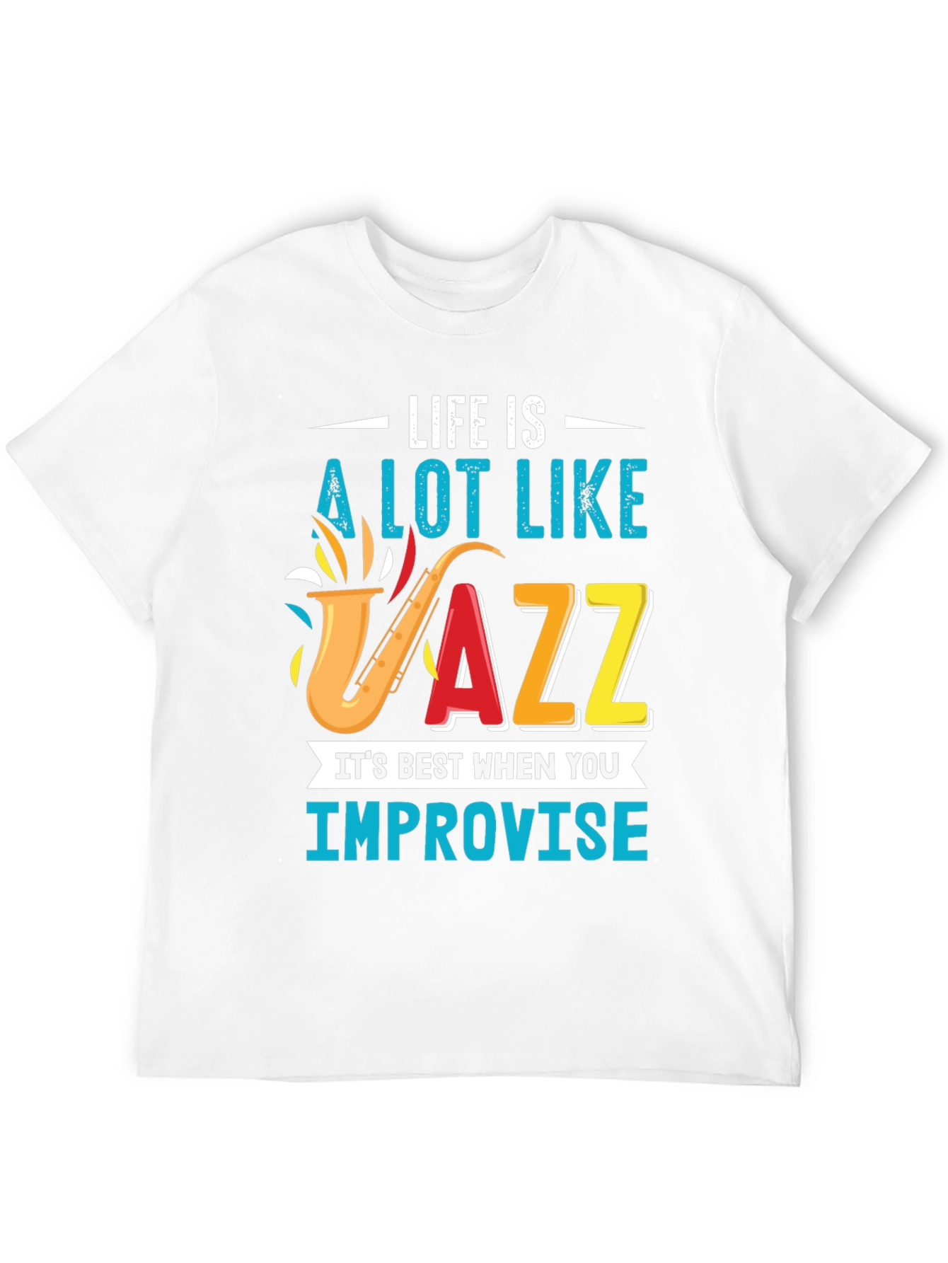 Life is Jazz Mens Black T-Shirt