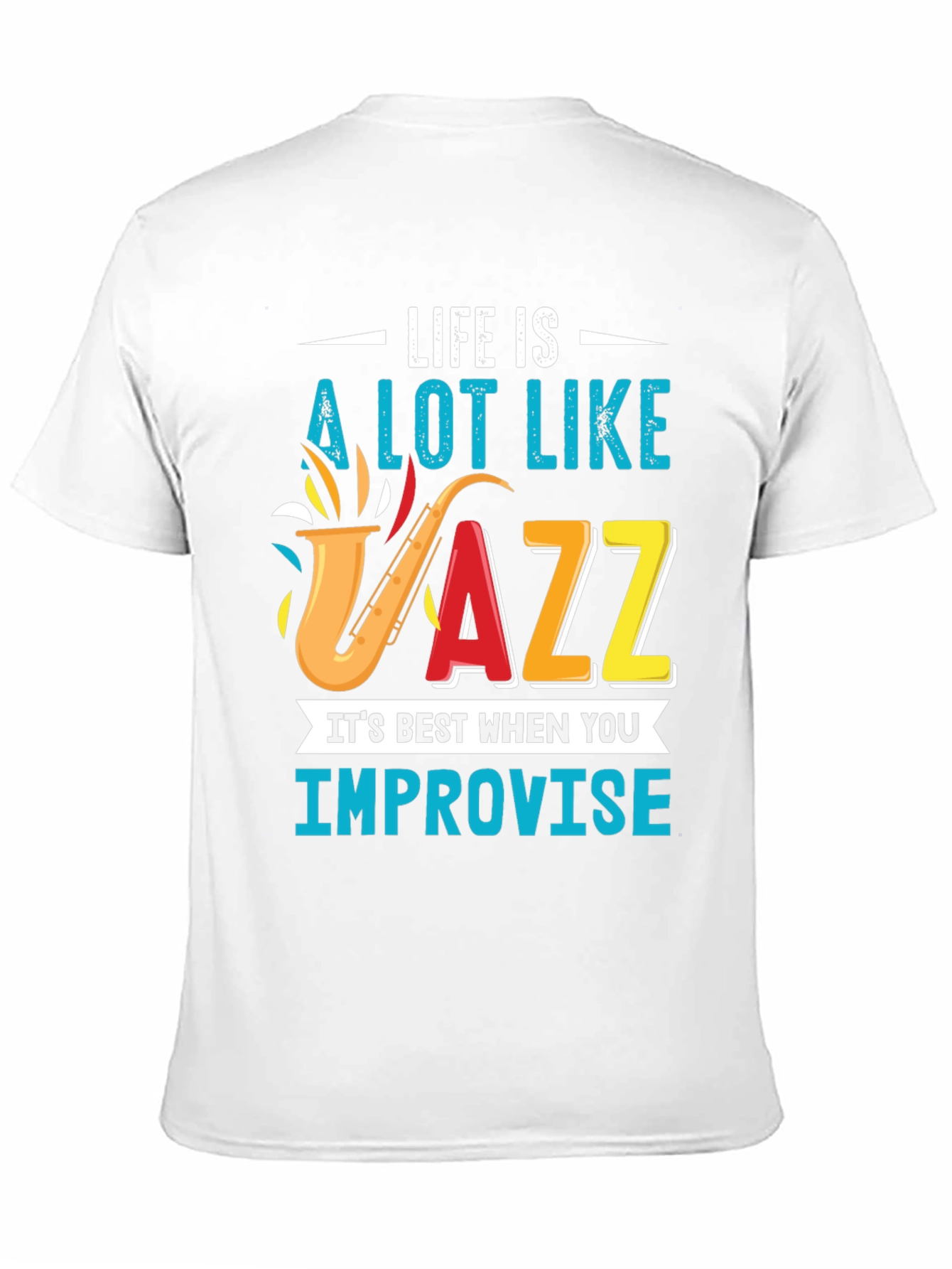 Life is Jazz Mens Black T-Shirt