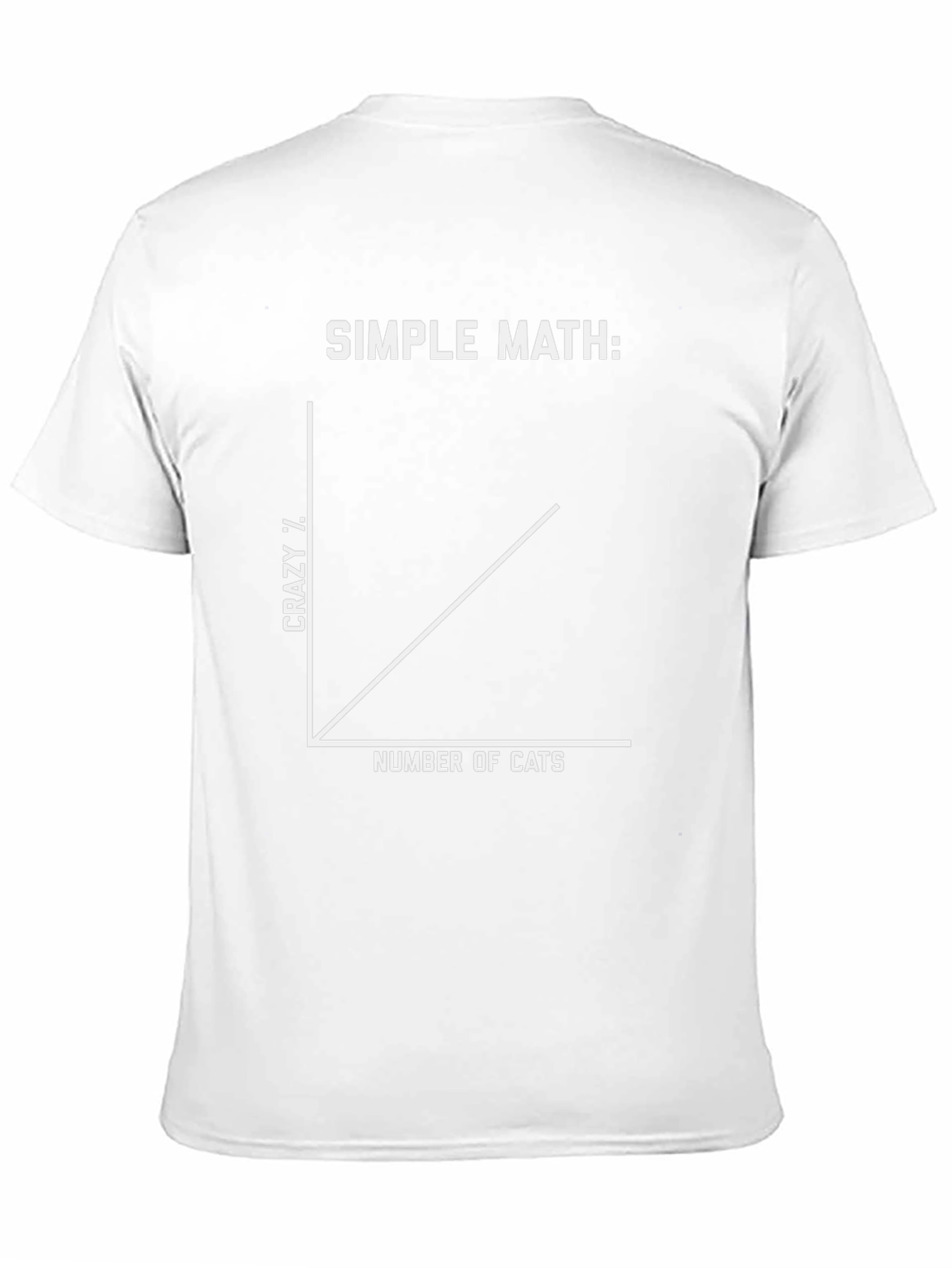 Crazy Cat Person T-Shirt - Simple Math Graph
