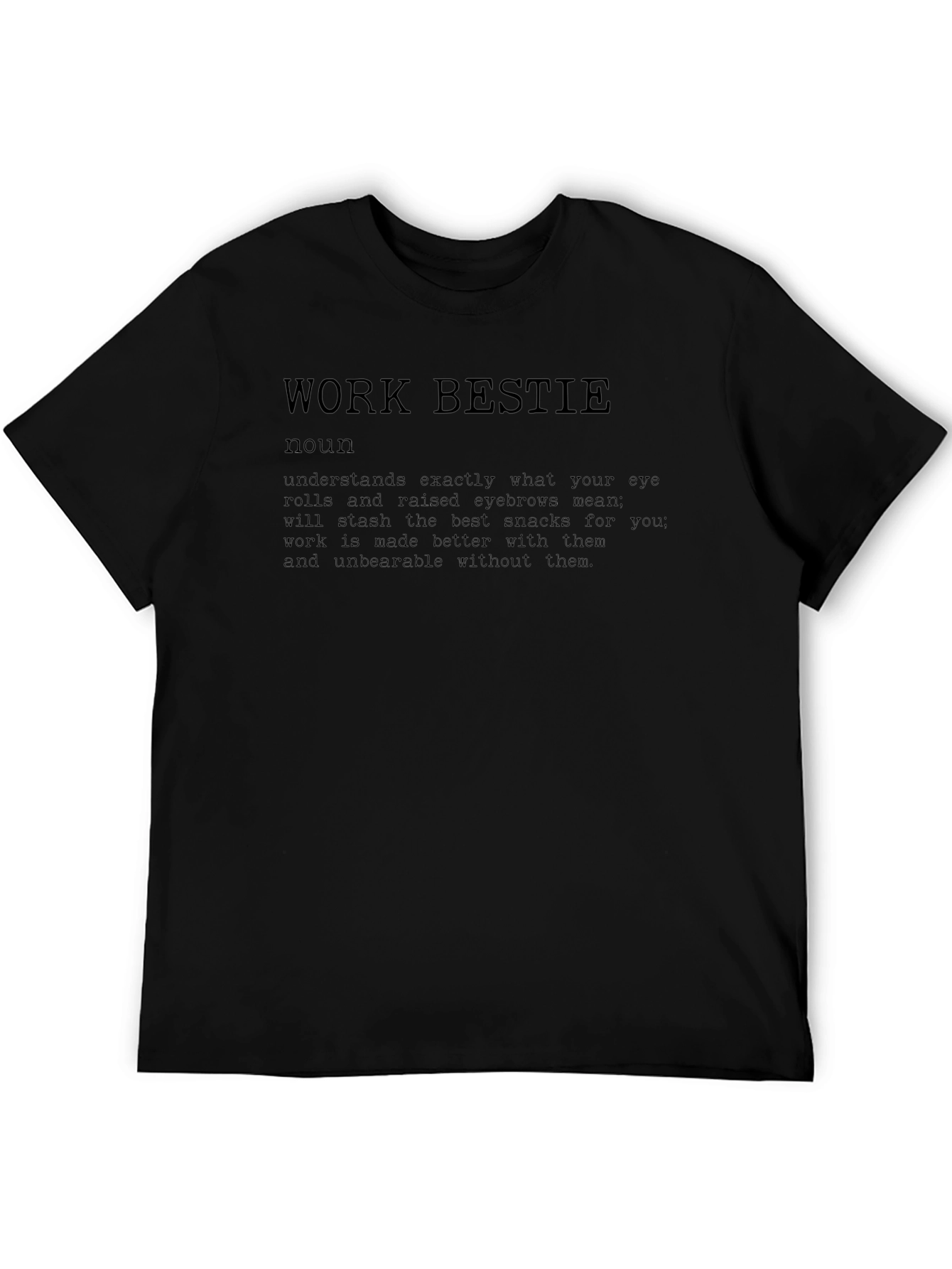 Work Bestie Definition Graphic Tee - Black