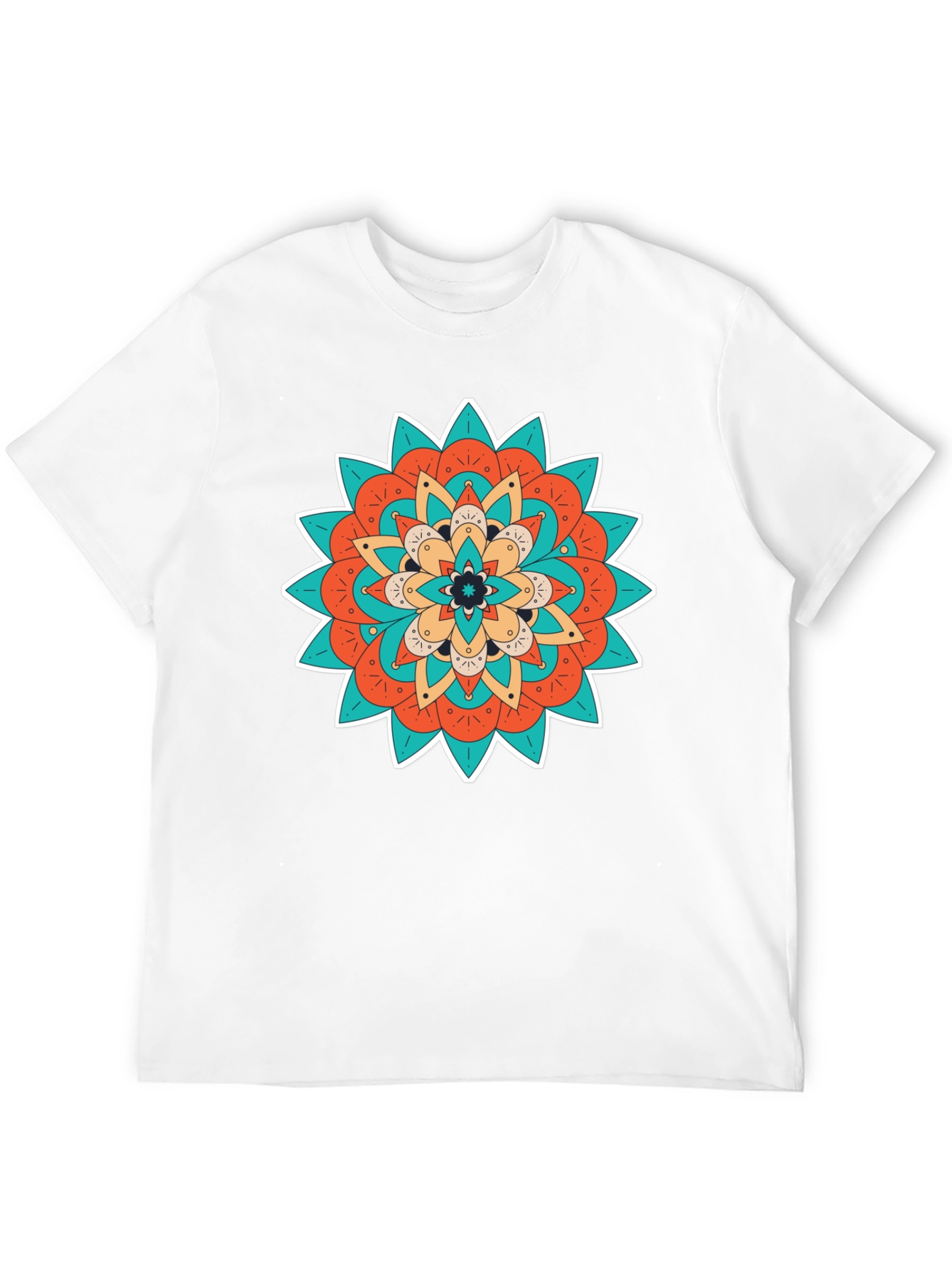 Boho Mandala Graphic Black T-Shirt