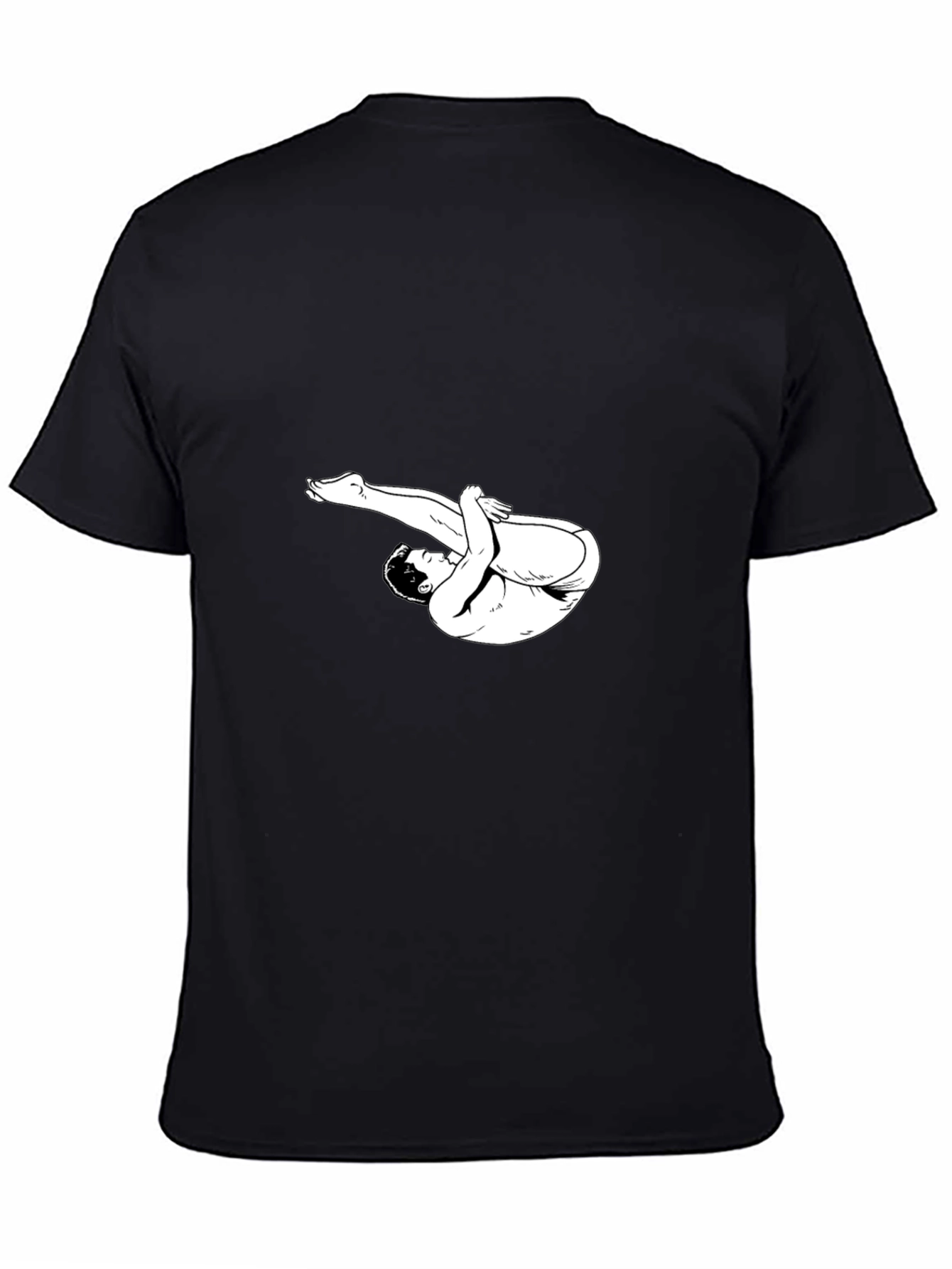 Diver Graphic Tee - Black Cotton T-Shirt