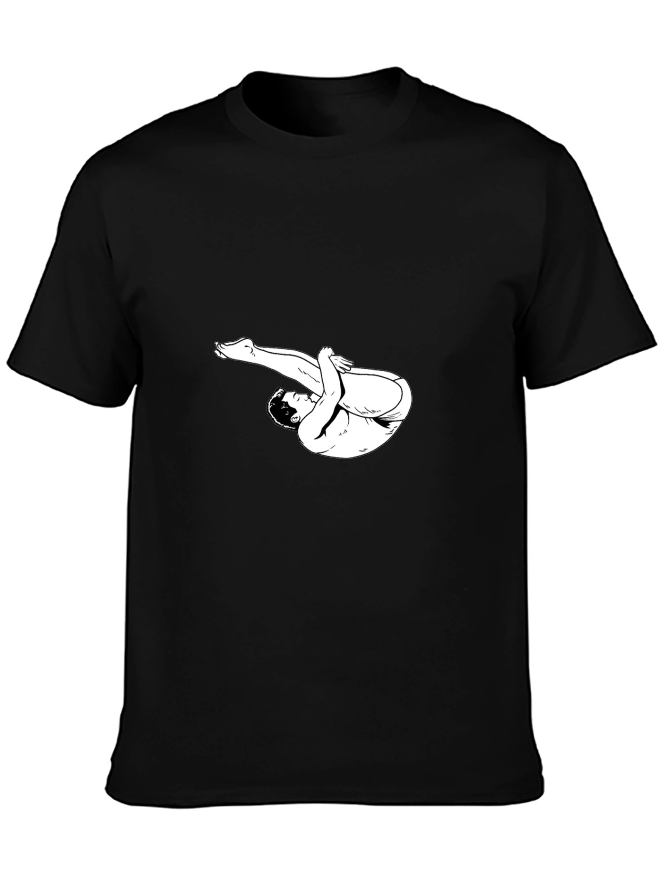 Diver Graphic Tee - Black Cotton T-Shirt