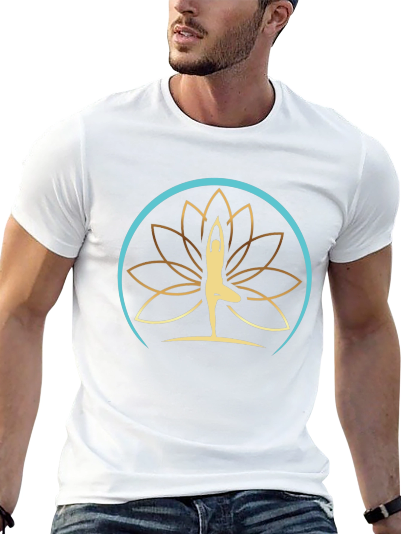 Yoga Lotus Design T-Shirt - Meditative Comfort