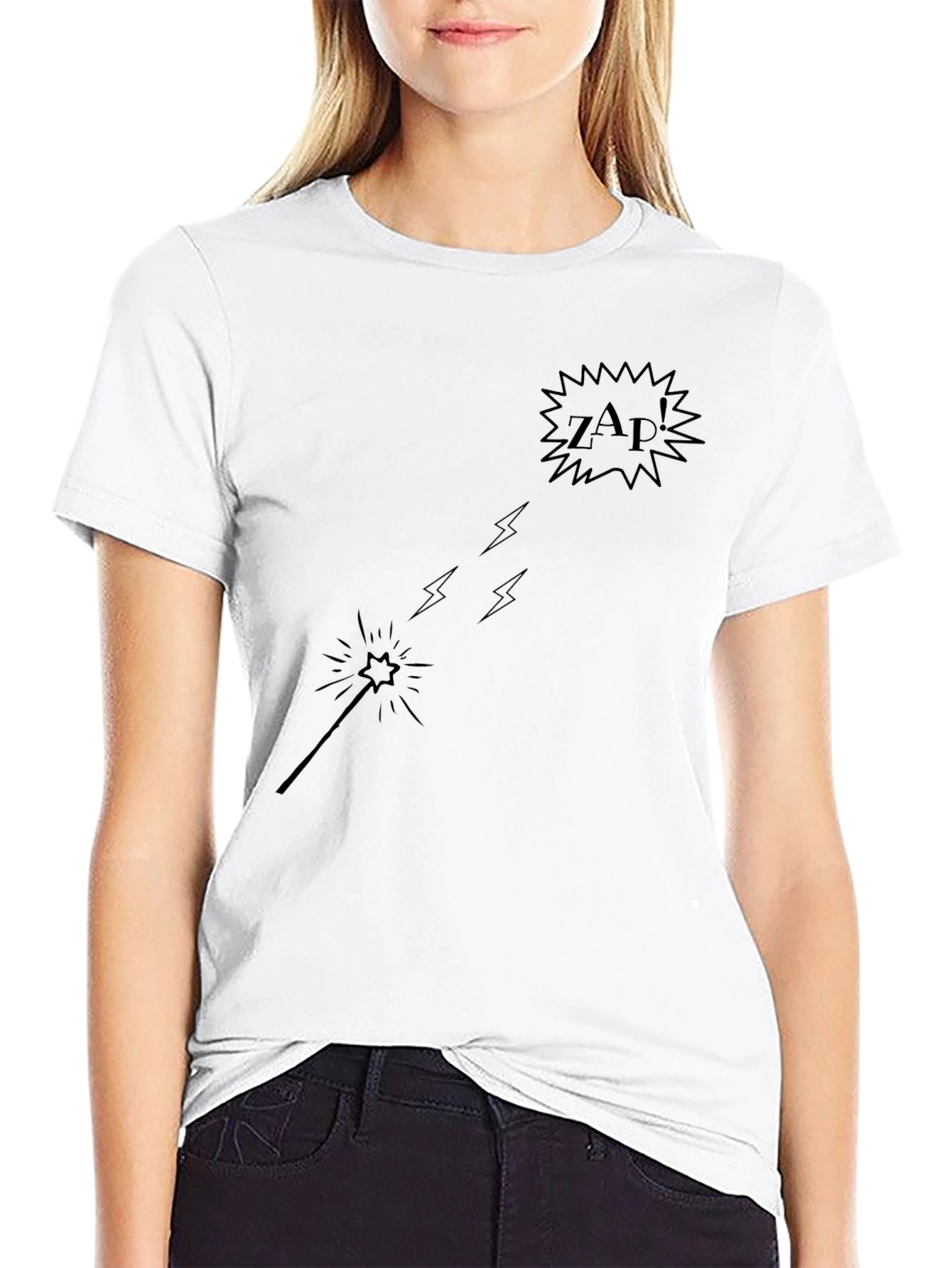 Magic Wand ZAP! Graphic Black Tee