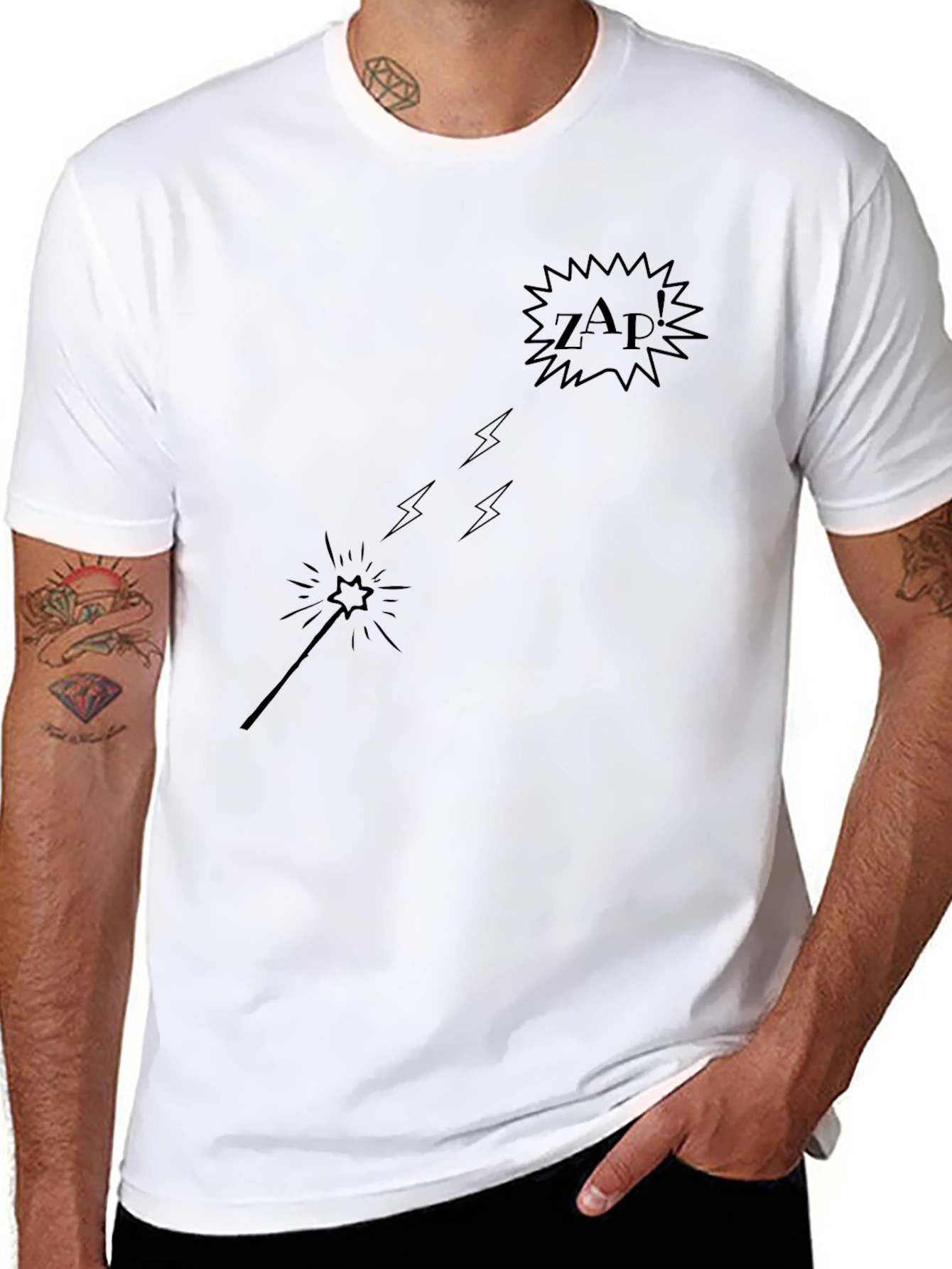 Magic Wand ZAP! Graphic Black Tee