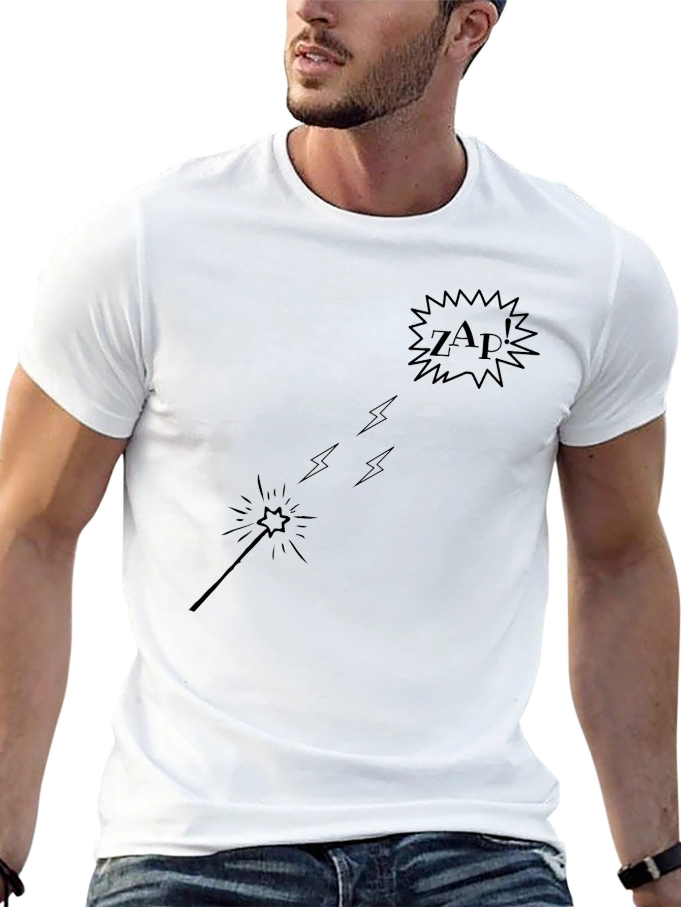 Magic Wand ZAP! Graphic Black Tee