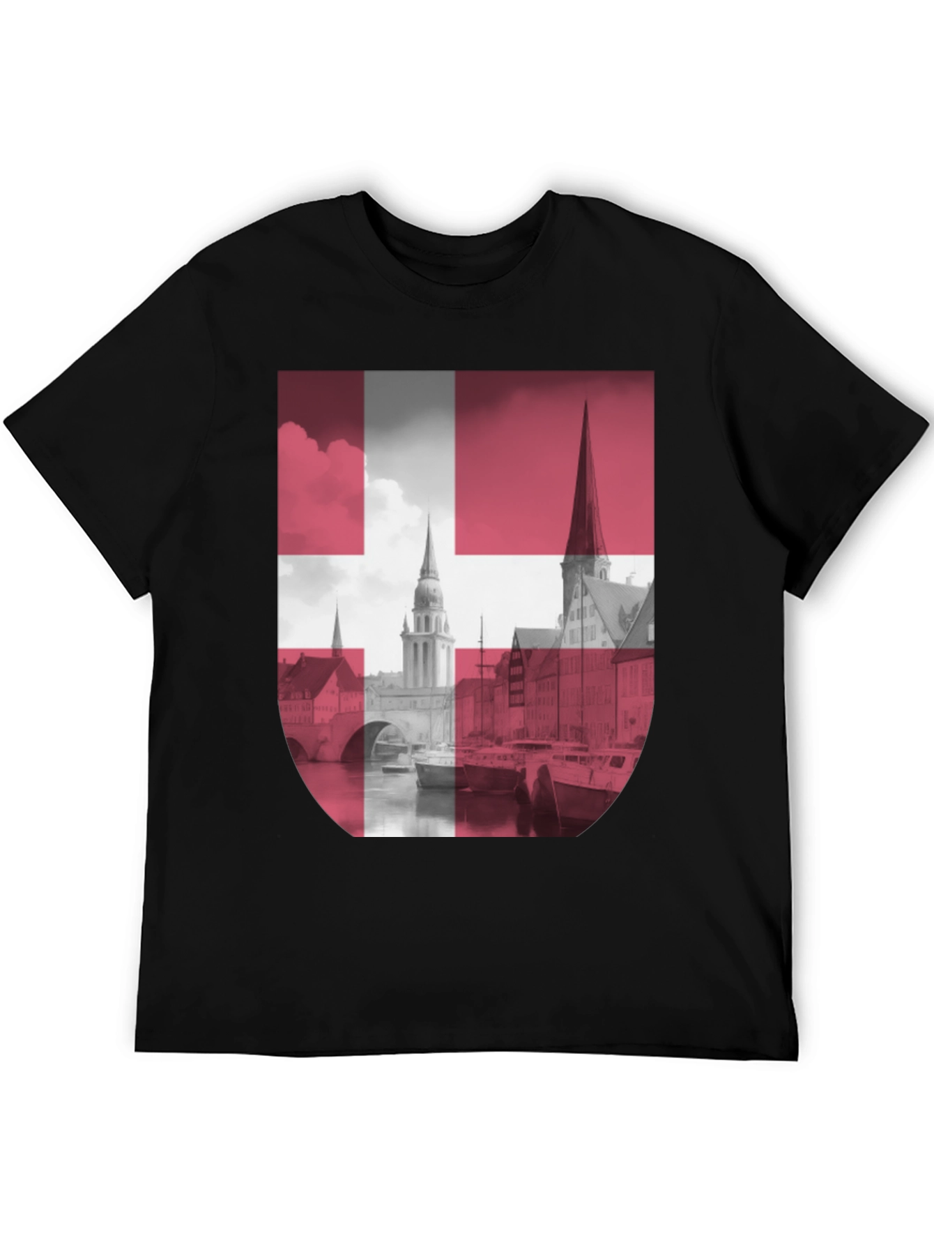 Denmark Flag Graphic T-Shirt