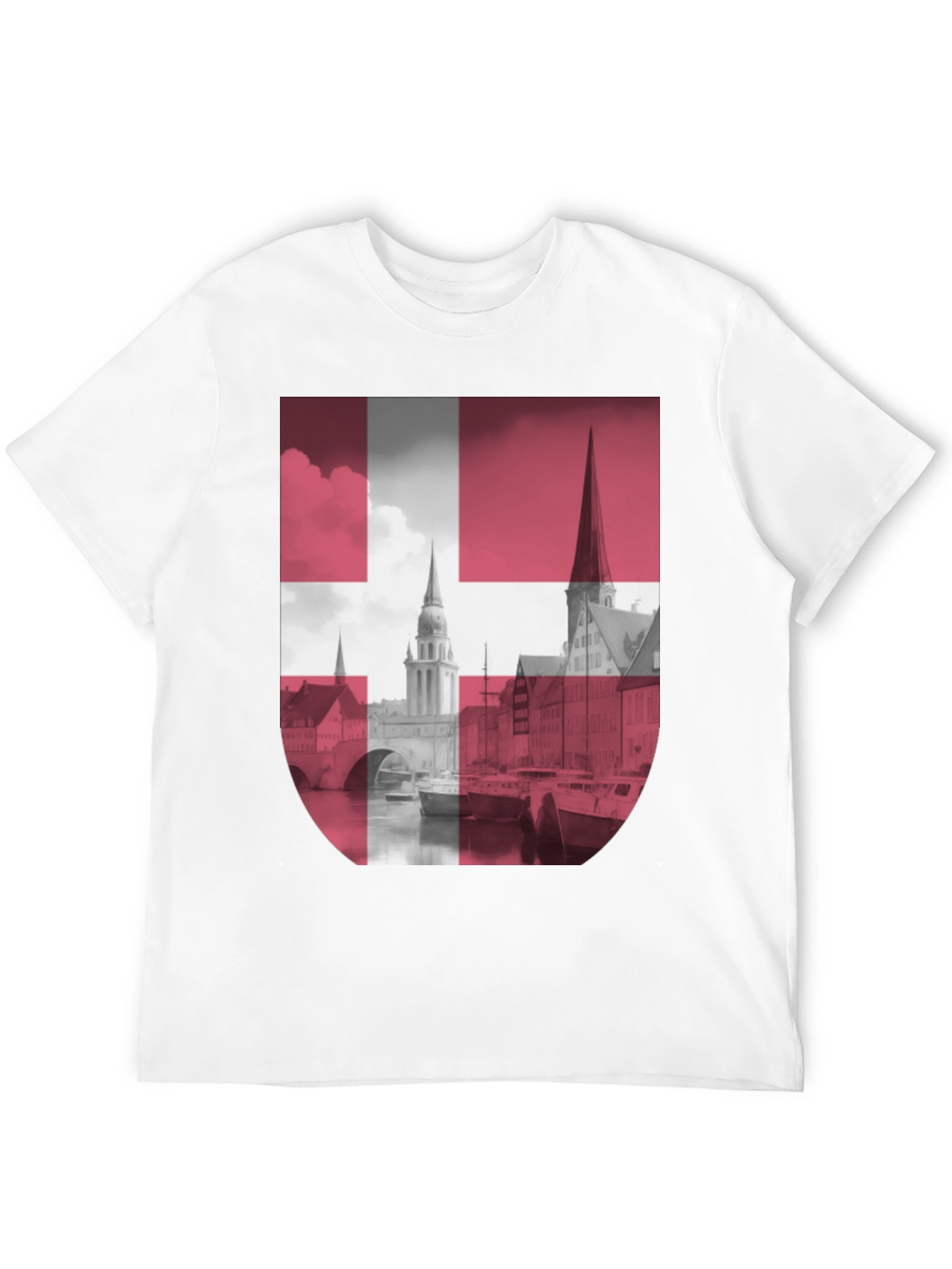 Denmark Flag Graphic T-Shirt