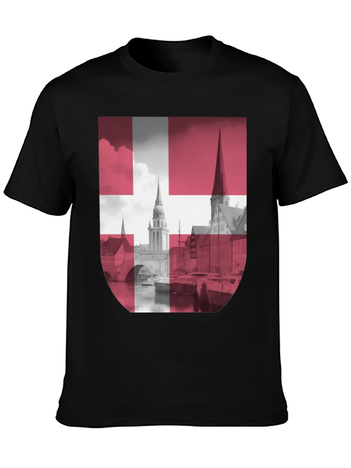 Denmark Flag Graphic T-Shirt