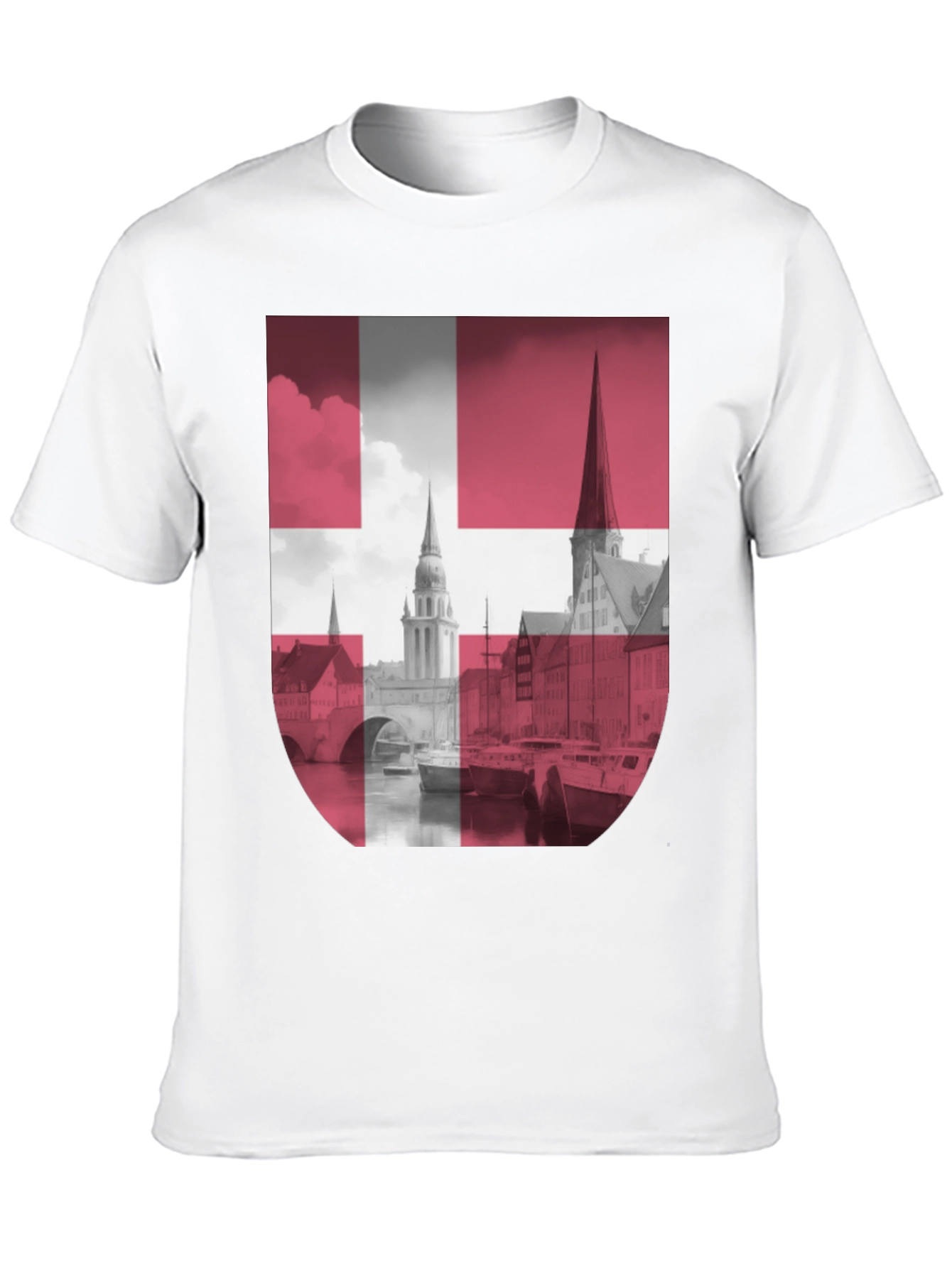 Denmark Flag Graphic T-Shirt