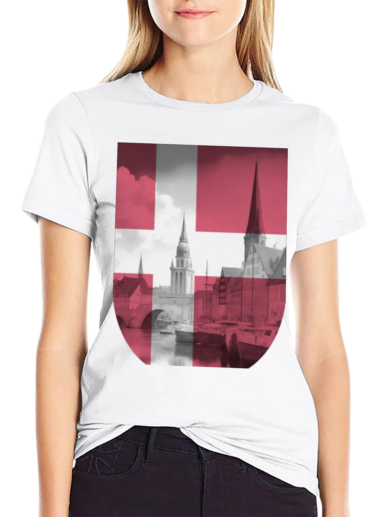 Denmark Flag Graphic T-Shirt