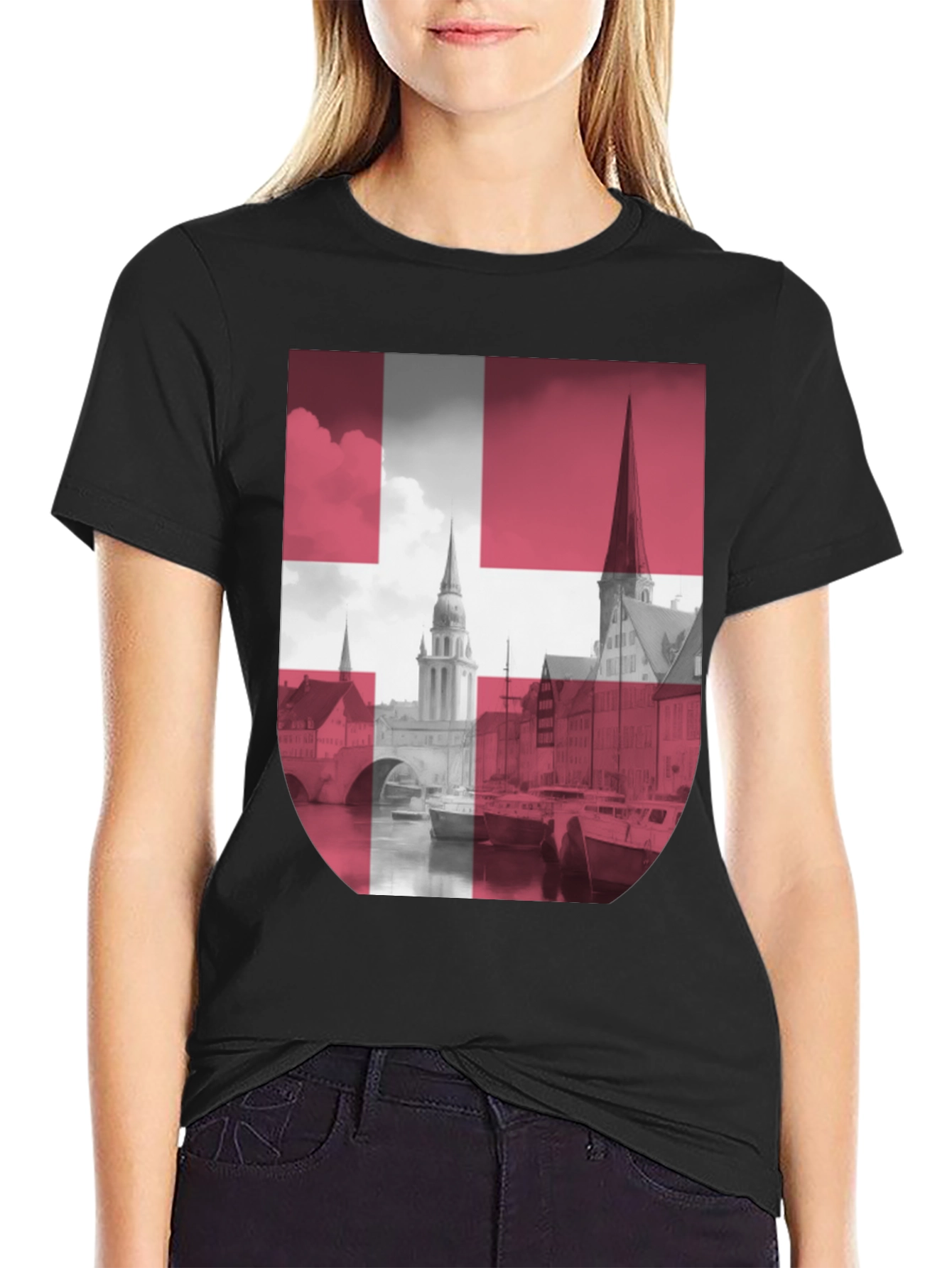 Denmark Flag Graphic T-Shirt