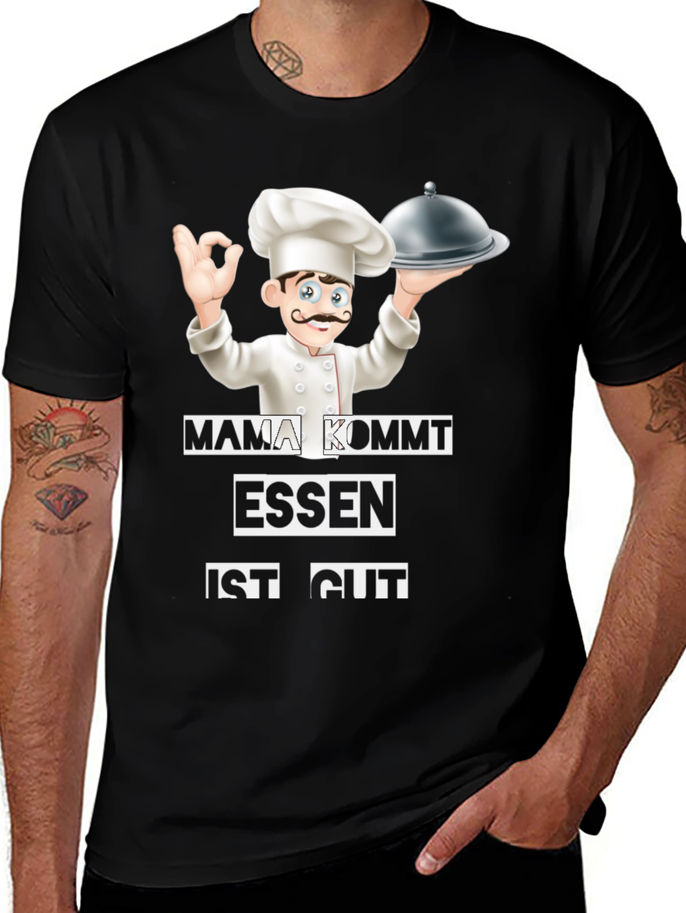 Chef Graphic Tee - Mama Kommt Essen Ist Gut