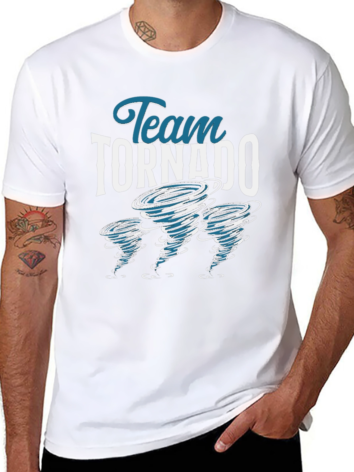 Team Tornado Black Graphic T-Shirt