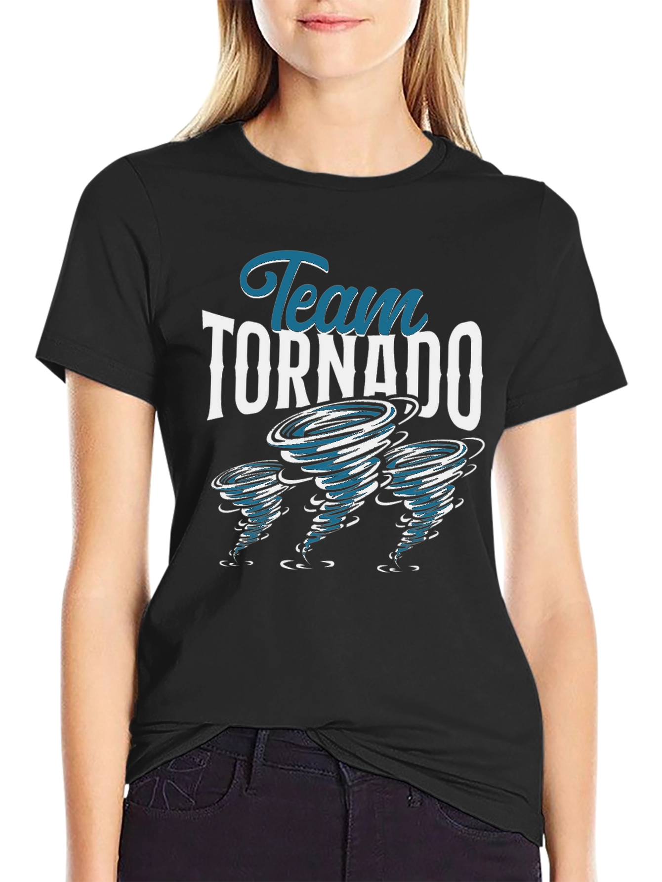 Team Tornado Black Graphic T-Shirt