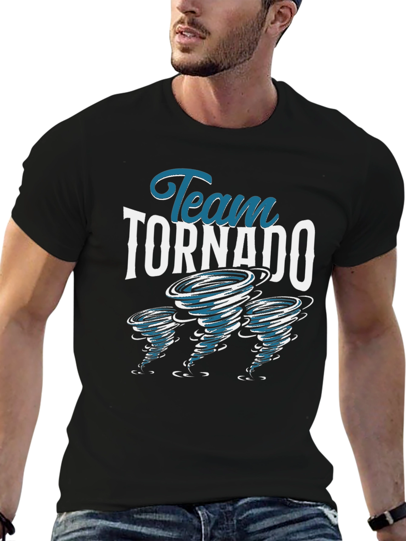 Team Tornado Black Graphic T-Shirt