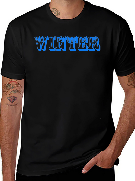Winter Graphic Black T-Shirt