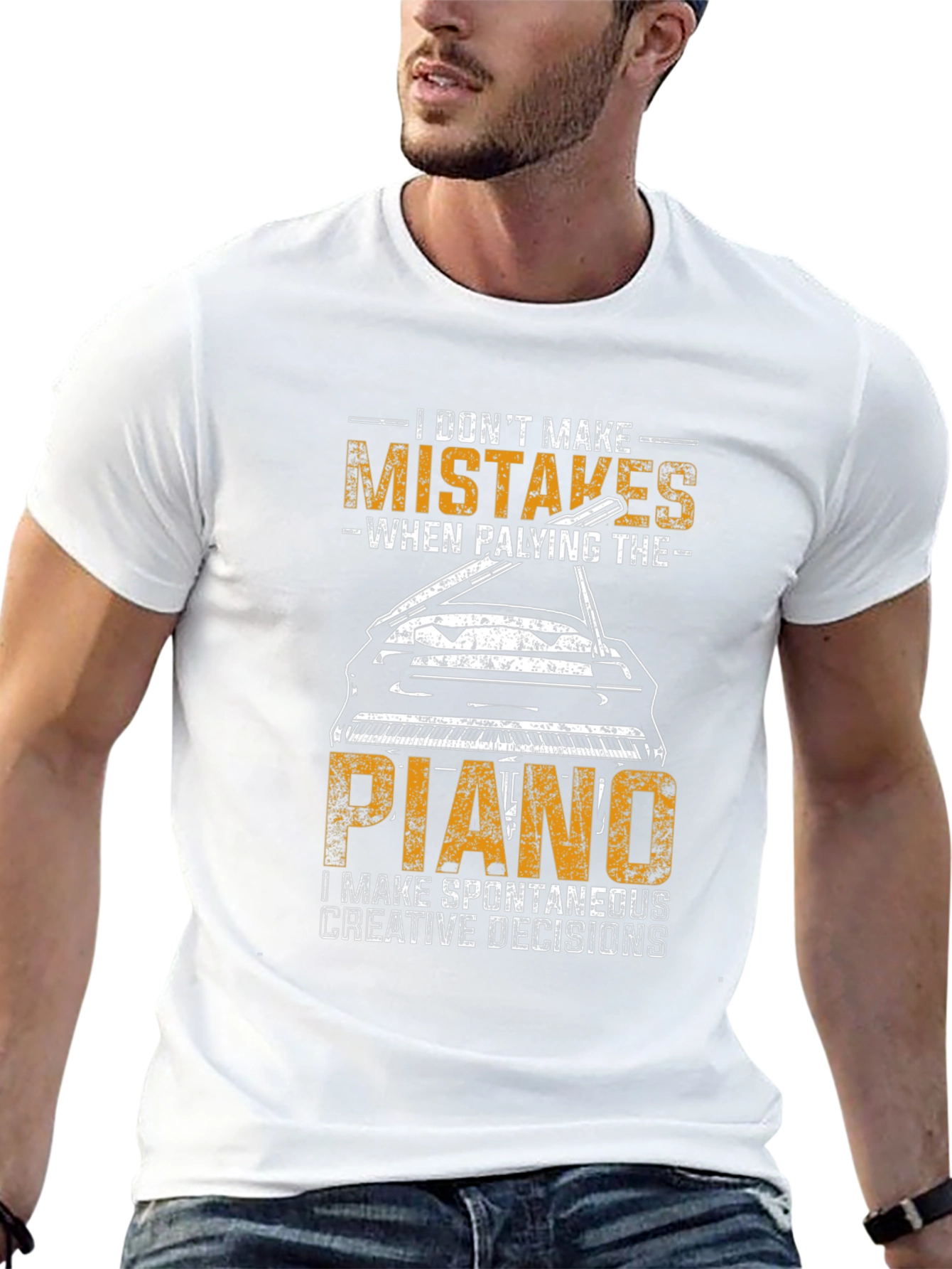 Funny Piano Player T-Shirt - I Dont Make Mistakes